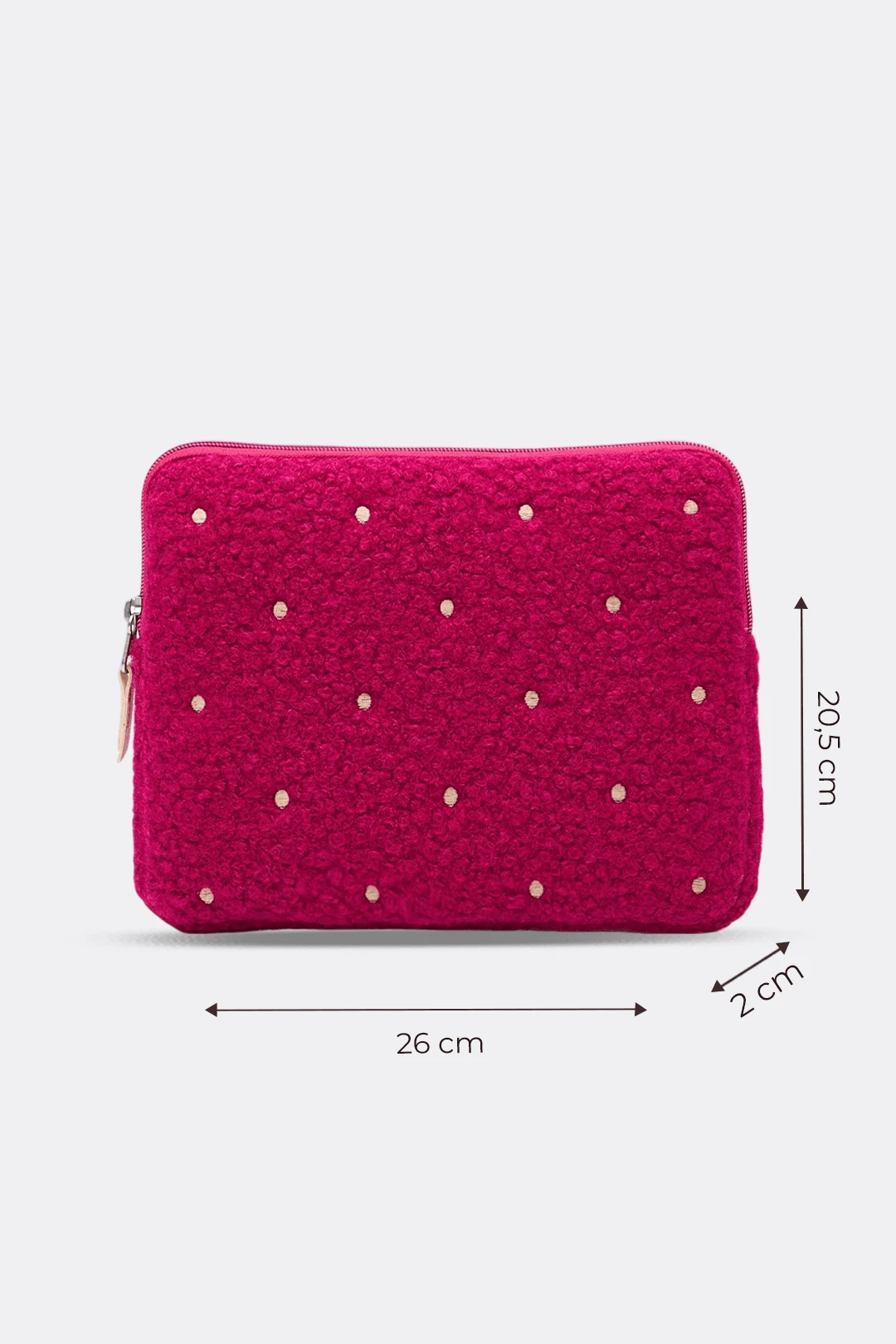 Puantiyeli Tablet Kılıfı 10” & 11” İnç Uyumlu - Fuşya