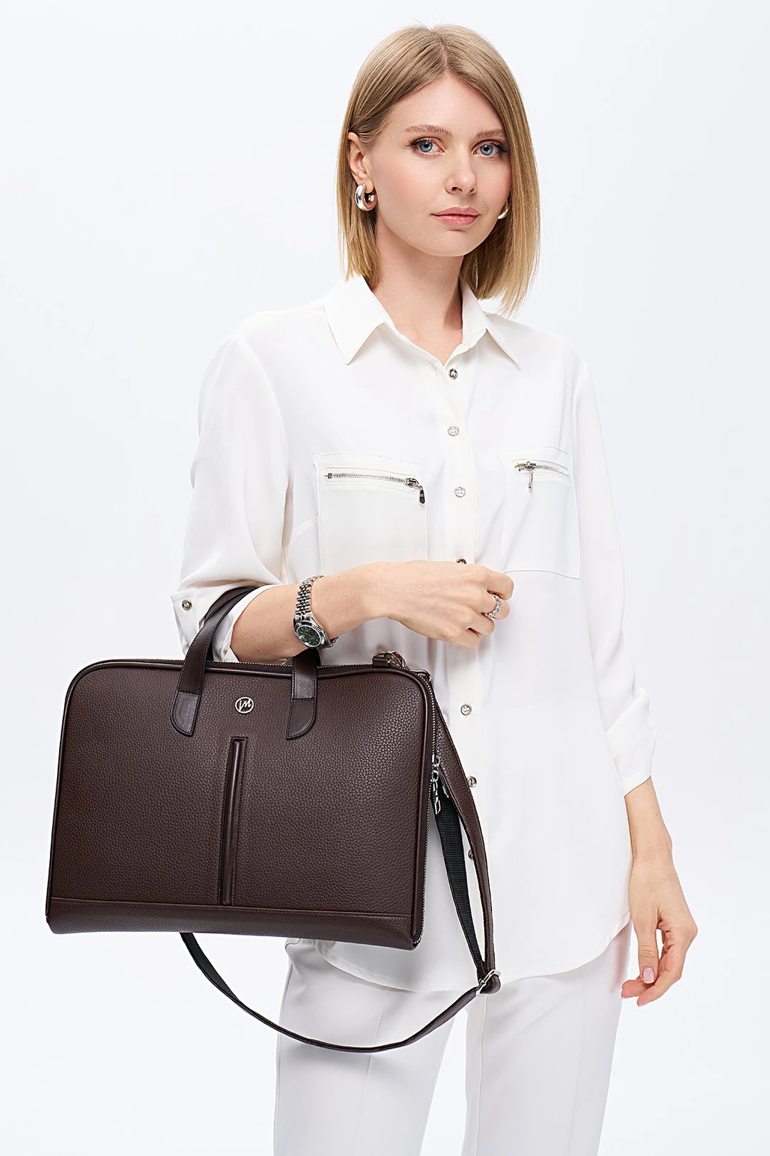 Laptop Evrak Çantası MacBook Air Pro 13 - 14 inç - Kahverengi