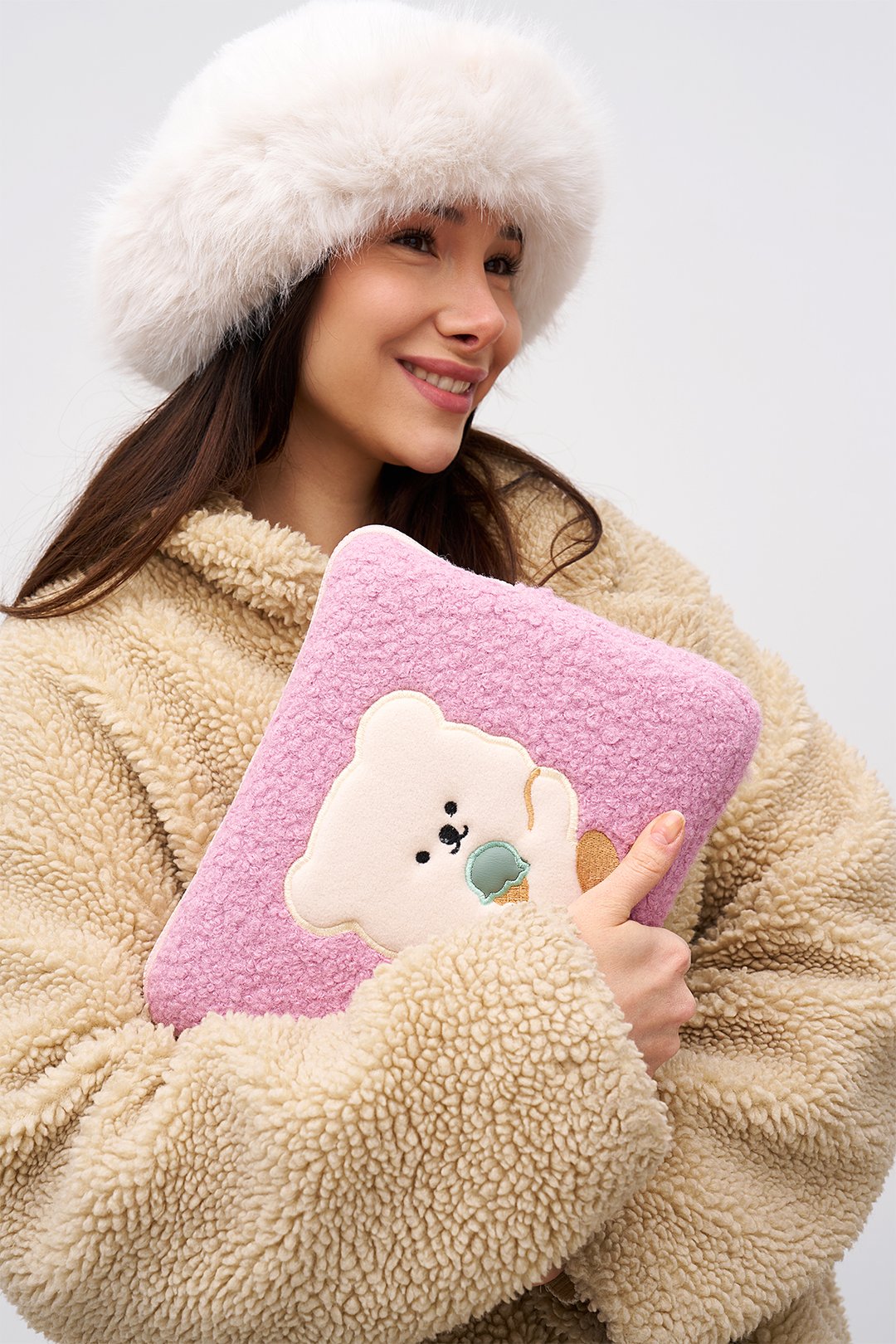 Teddy Bear Tablet Kılıfı 10” & 11” İnç Uyumlu - Pembe