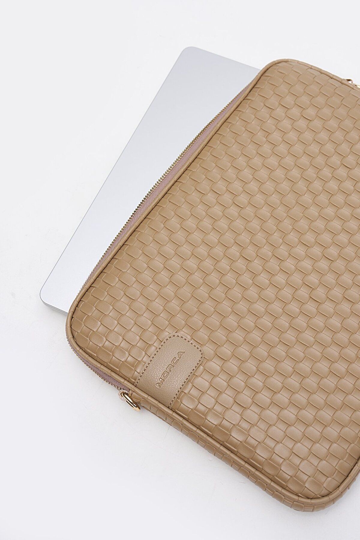 MacBook Air Pro mussen 13.3” & 14”inç Hasır Laptop Kılıfı - Hasır Vizon