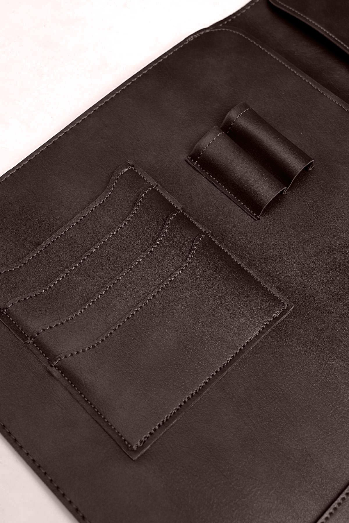 Macbook Air Pro 15-16 İnç Organizer Evrak & Laptop & Tablet Çantası - Kahve Nova