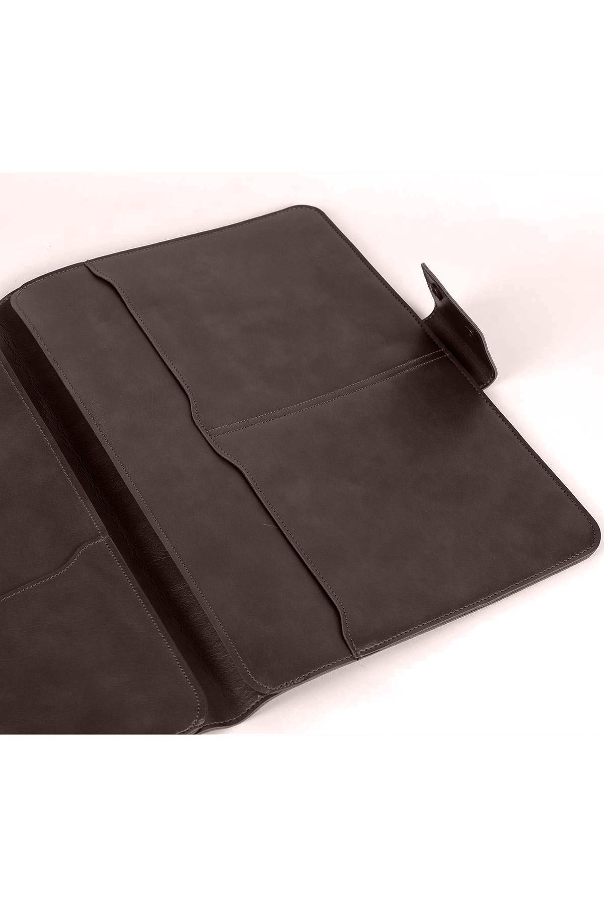 Macbook Air Pro 15-16 İnç Organizer Evrak & Laptop & Tablet Çantası - Kahve Nova