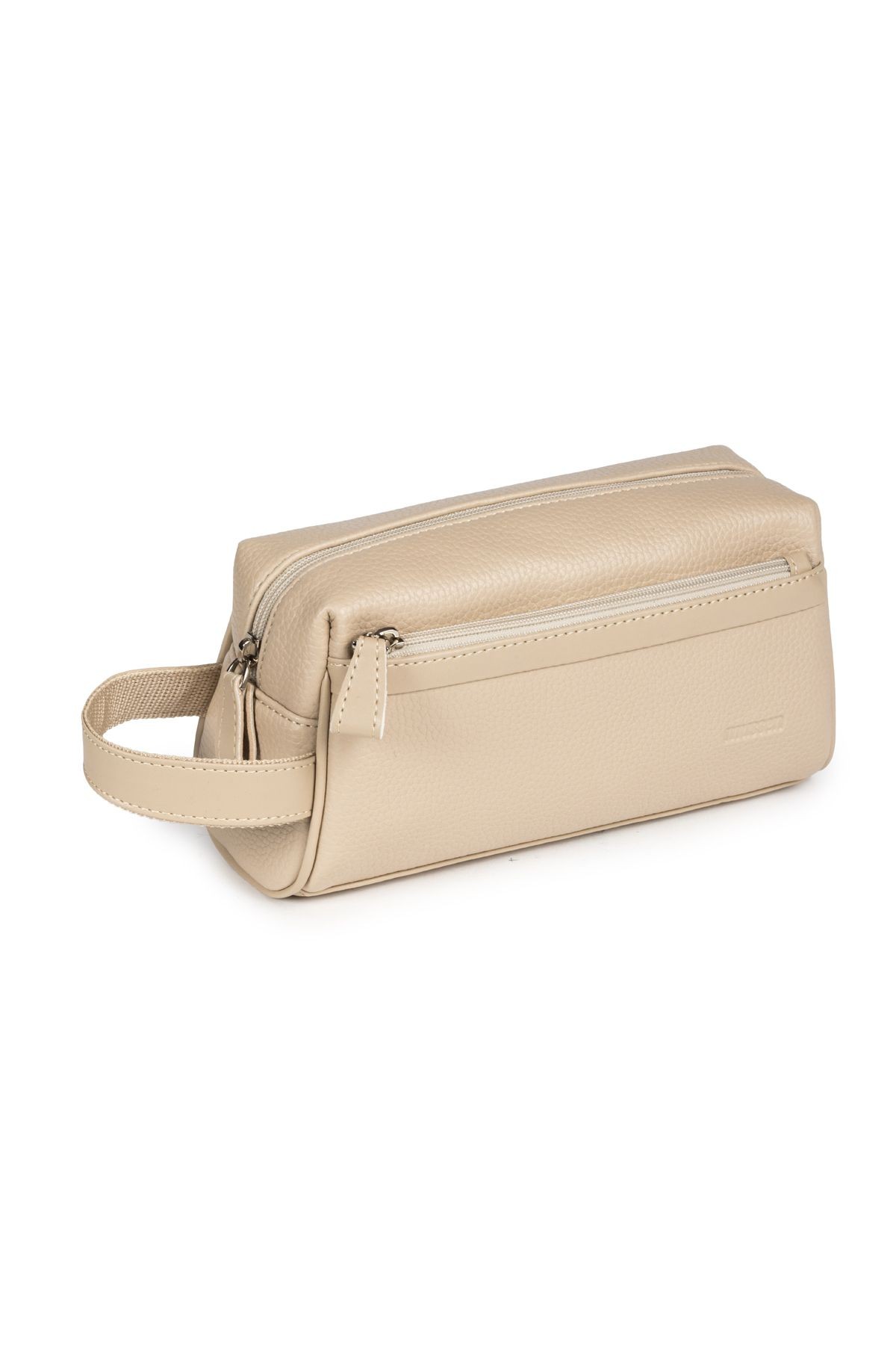 Unisex El Çantası Dopp Kit - Günlük & Traş Bakım & Makyaj Duş Çantası - 23x11x8cm - Krem