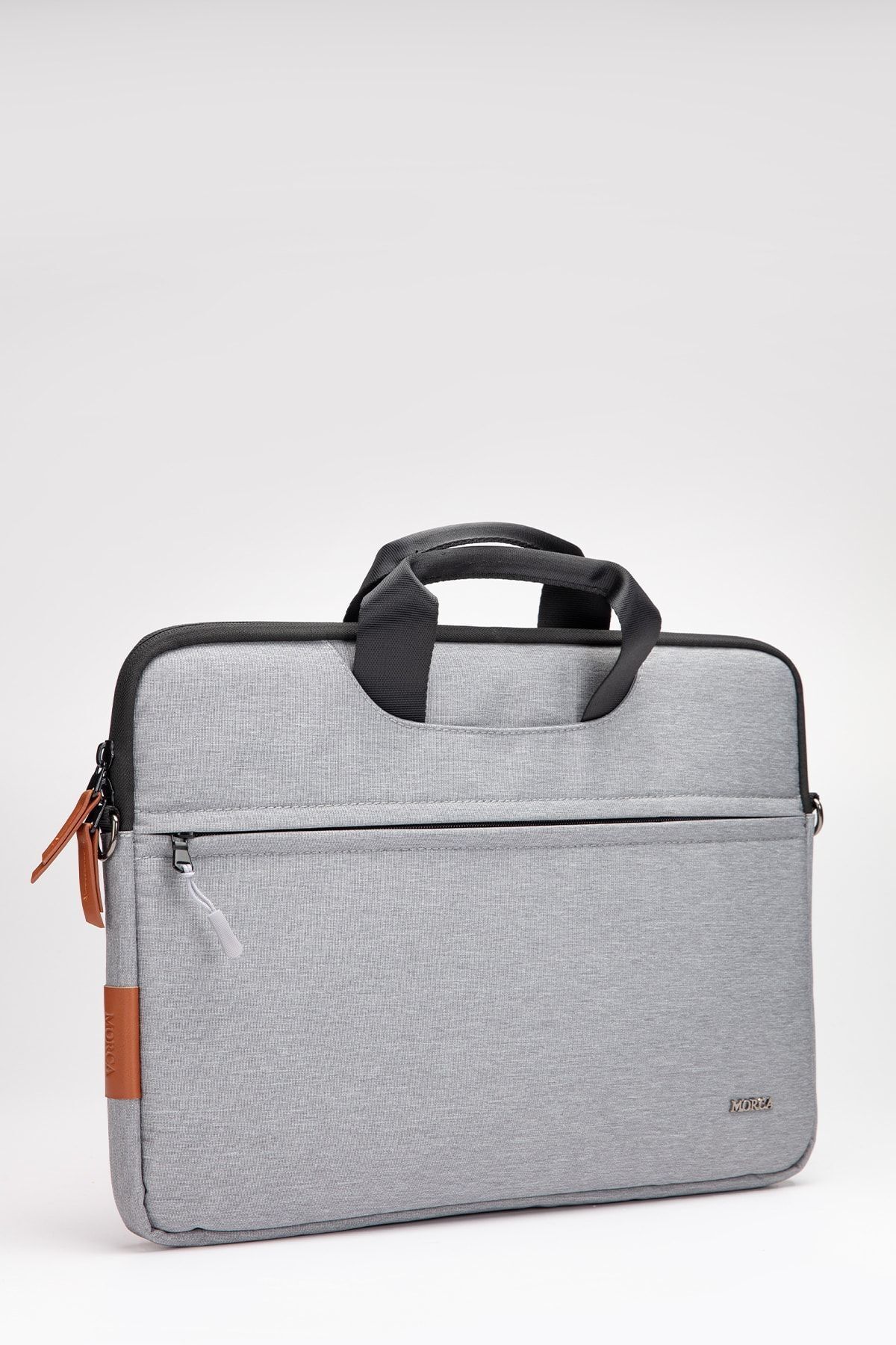 13” & 14”inç Su Geçirmez Kumaş mussen Laptop & Evrak Çantası - Açık Gri