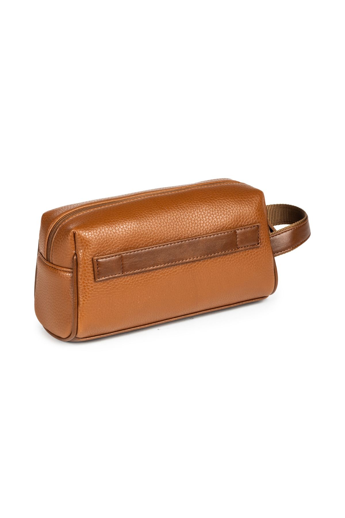 Unisex El Çantası Dopp Kit - Günlük & Traş Bakım & Makyaj Duş Çantası - 23x11x8cm - Taba