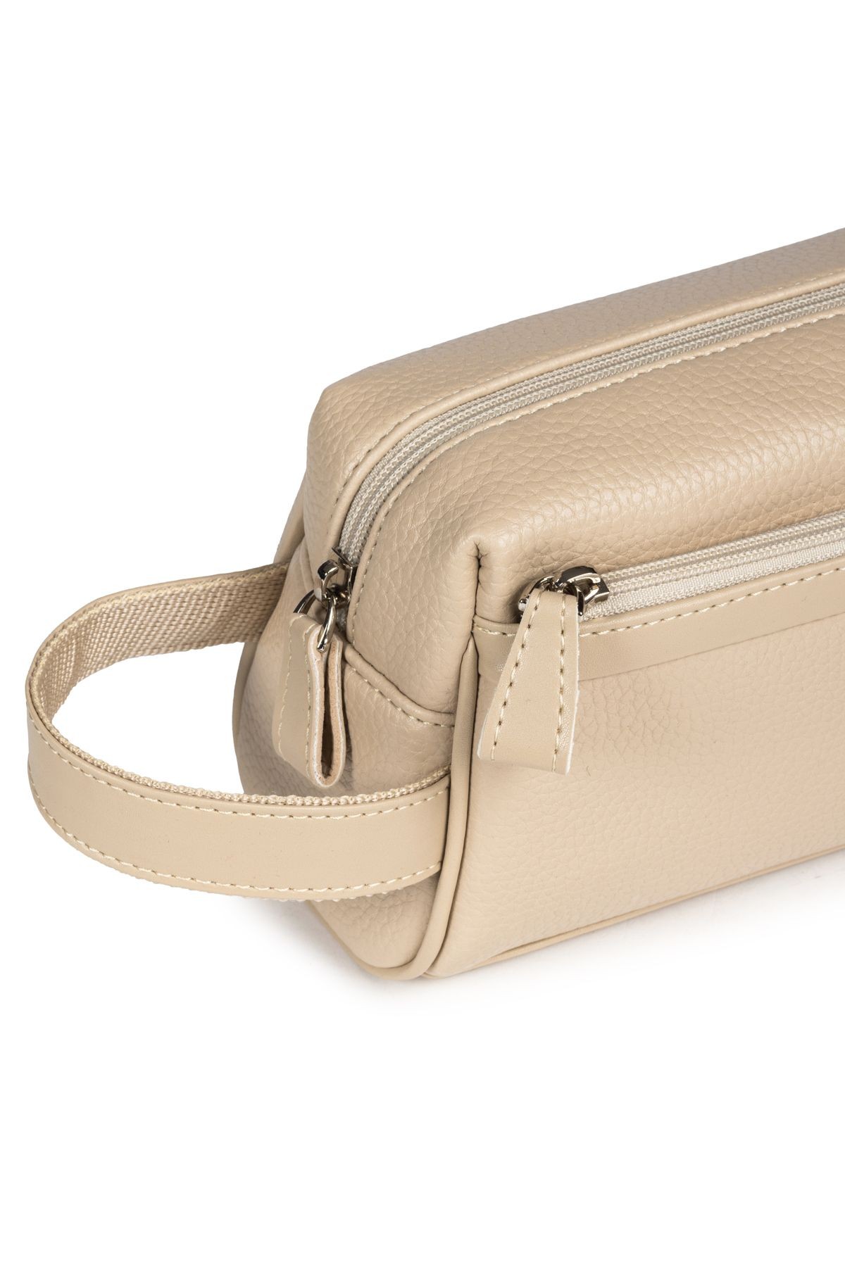 Unisex El Çantası Dopp Kit - Günlük & Traş Bakım & Makyaj Duş Çantası - 23x11x8cm - Krem