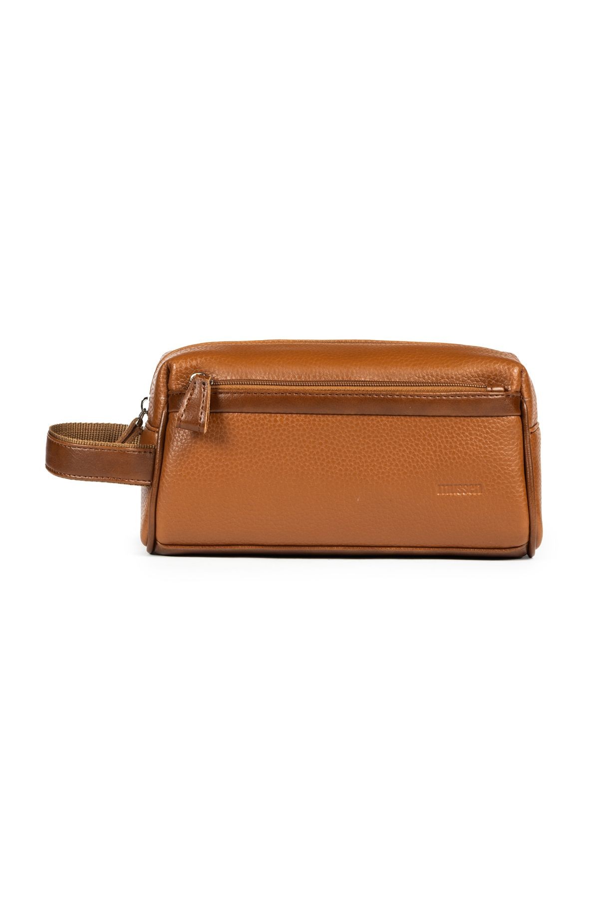 Unisex El Çantası Dopp Kit - Günlük & Traş Bakım & Makyaj Duş Çantası - 23x11x8cm - Taba