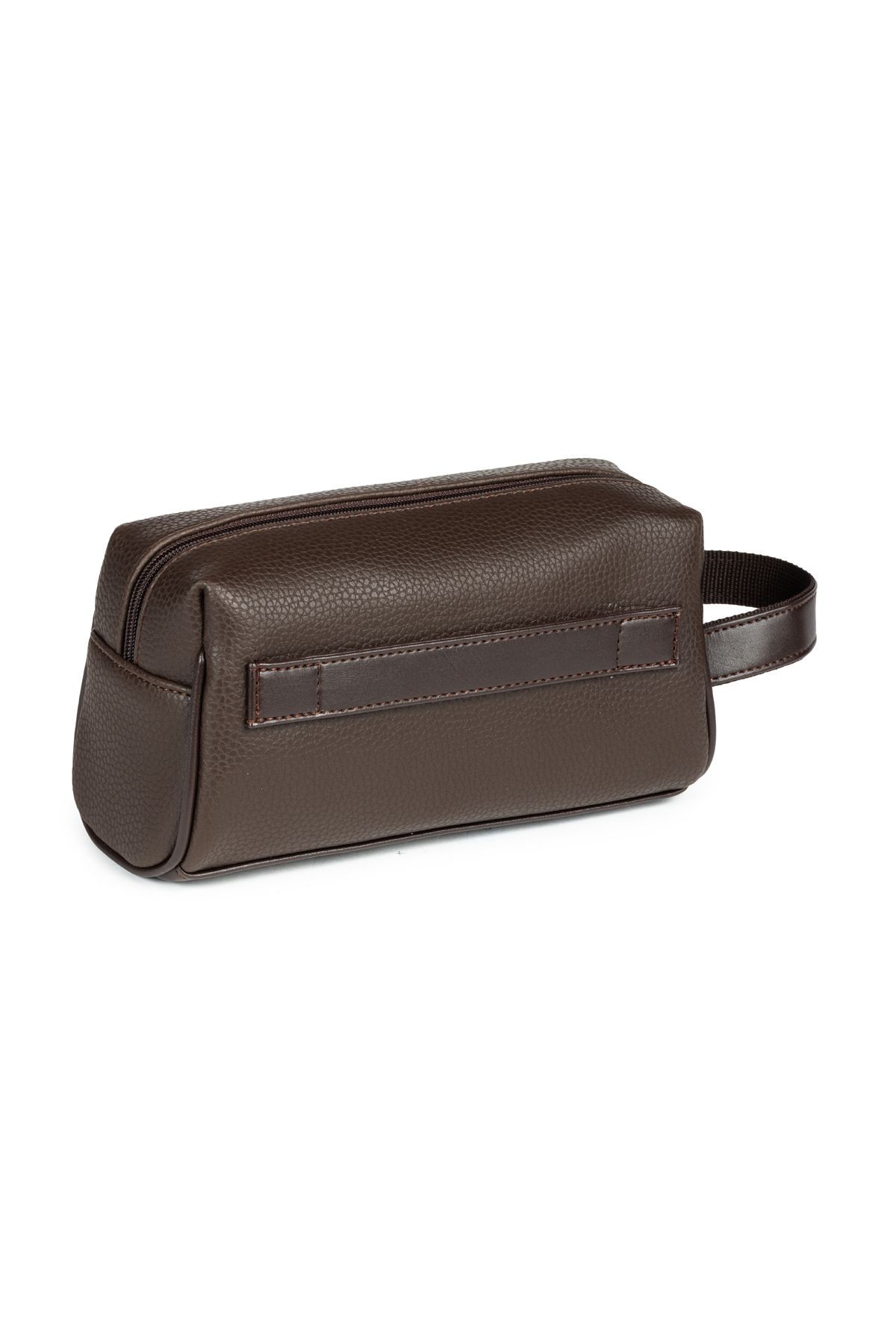 Unisex El Çantası Dopp Kit - Günlük & Traş Bakım & Makyaj Duş Çantası - 23x11x8cm - Kahverengi