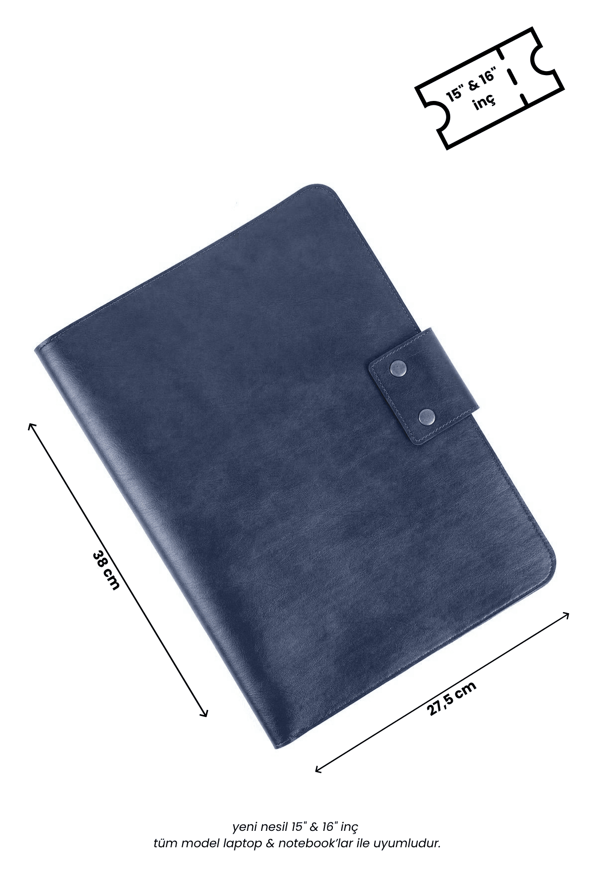 Macbook Air Pro 15-16 İnç Organizer Evrak & Laptop & Tablet Çantası - Lacivert Nova