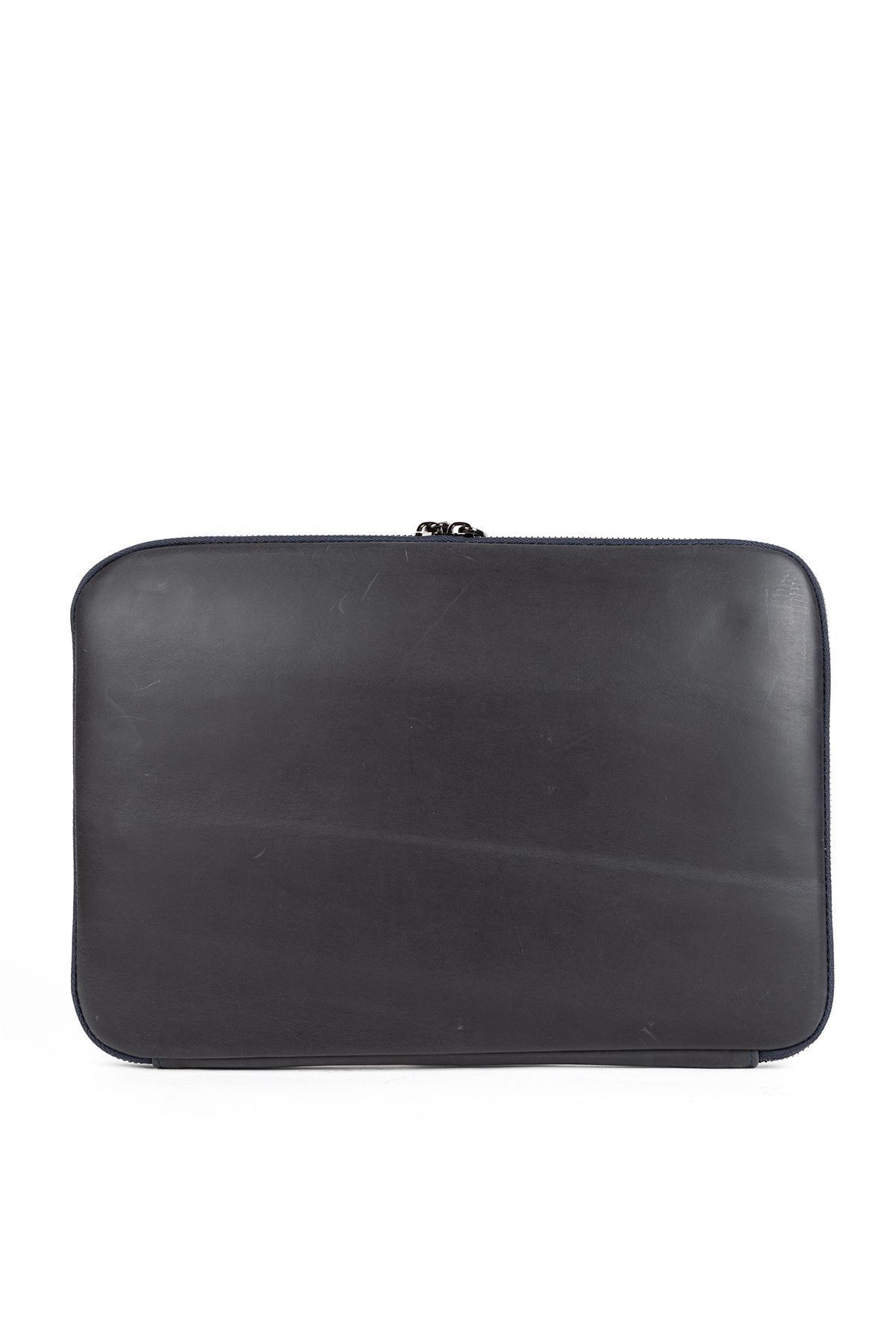 Hakiki Deri mussen 13 & 13.3 Inç Macbook & Laptop Kılıfı - Dr Lacivert
