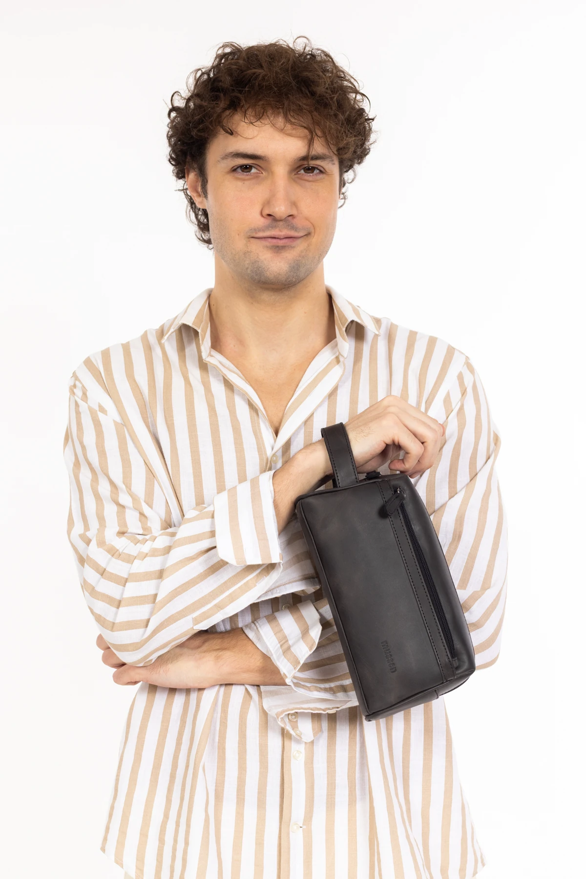 Erkek Hakiki Deri Portföy El Çantası – Fermuarlı, Çok Bölmeli, Premium