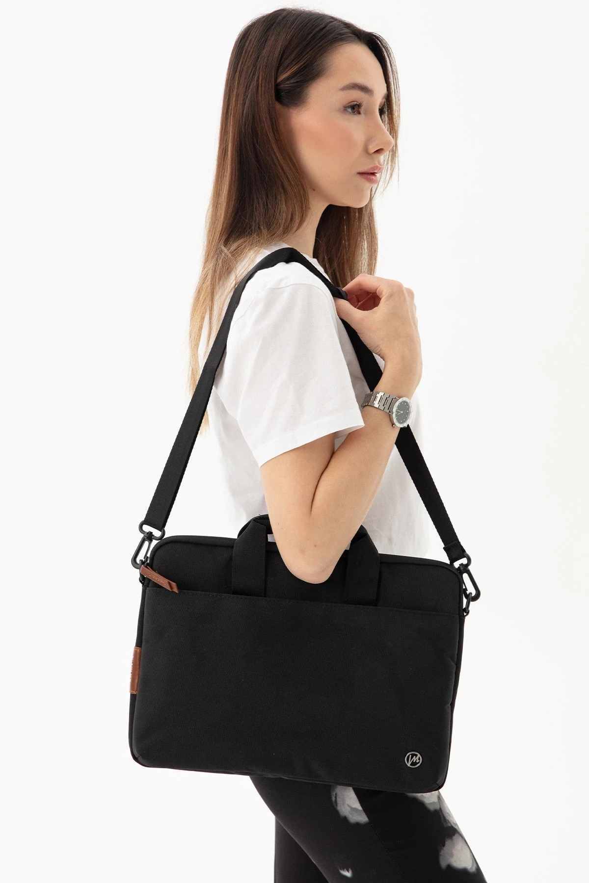 13” & 14”inç Su Geçirmez Kumaş mussen Laptop & Evrak Çantası - Siyah