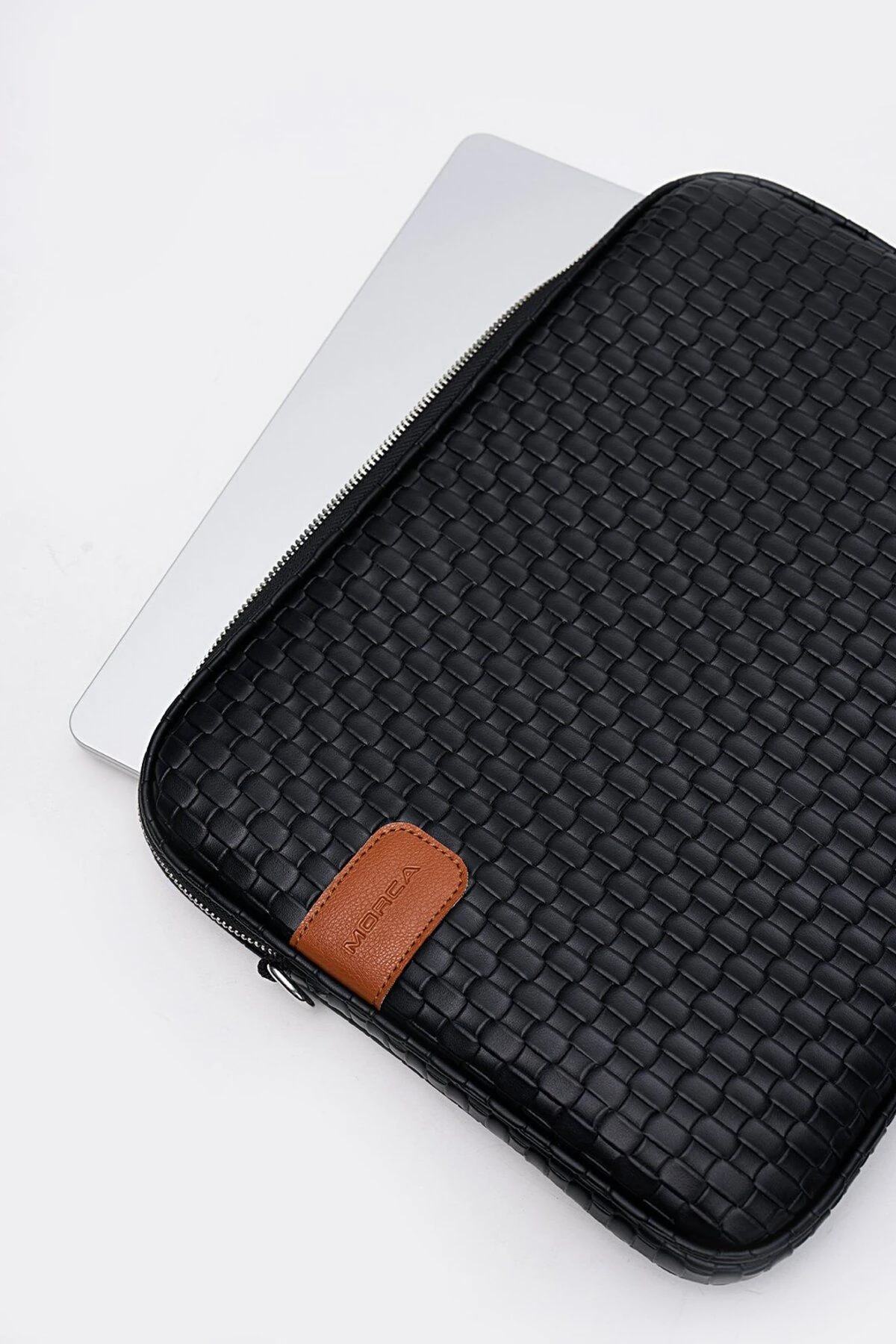 MacBook Air Pro mussen 13.3” & 14”inç Hasır Laptop Kılıfı - Hasır Siyah