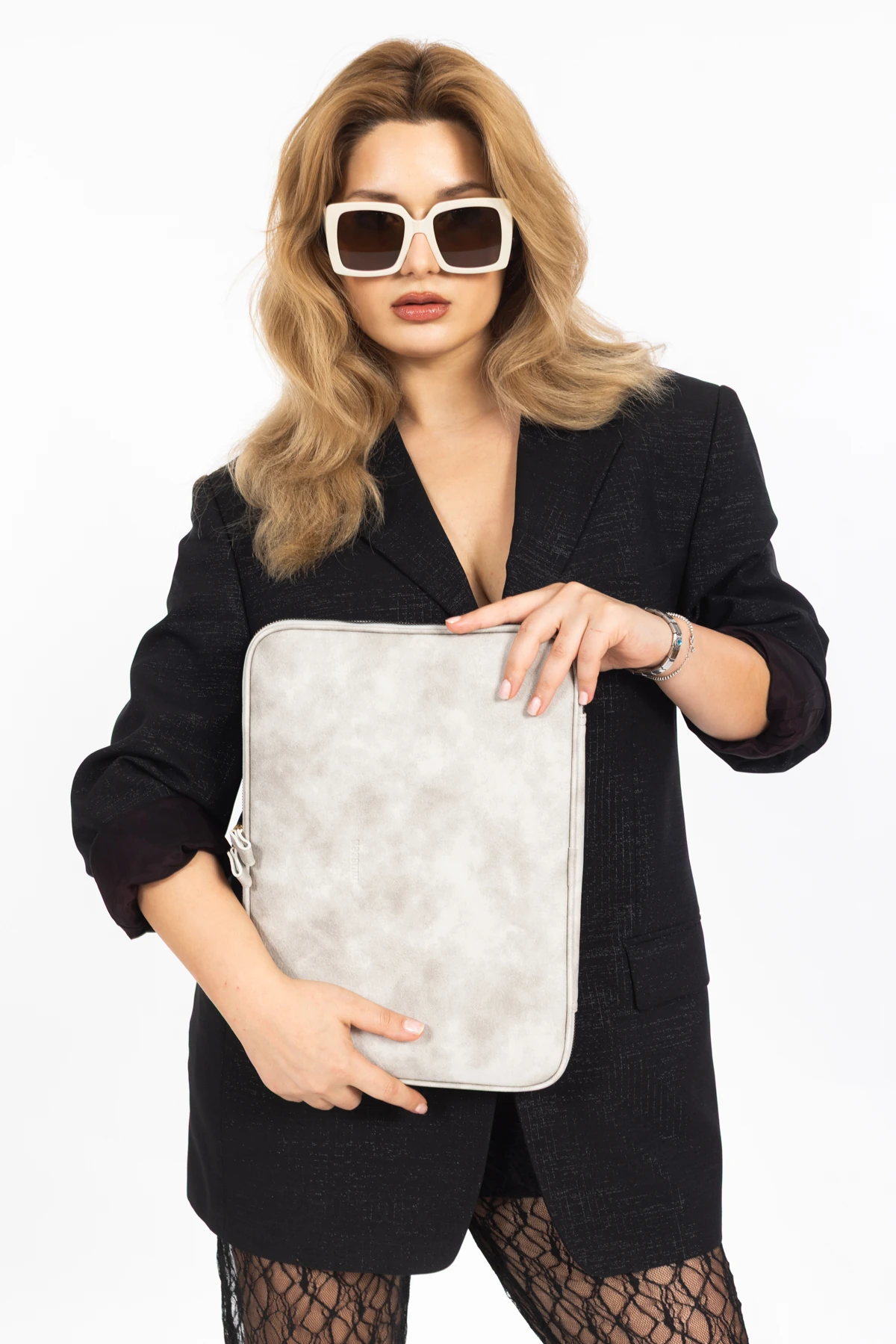 Mussen Laptop & Evrak Kılıfı Macbook Air Pro 13 - 14 inç - Toz Gri Raven