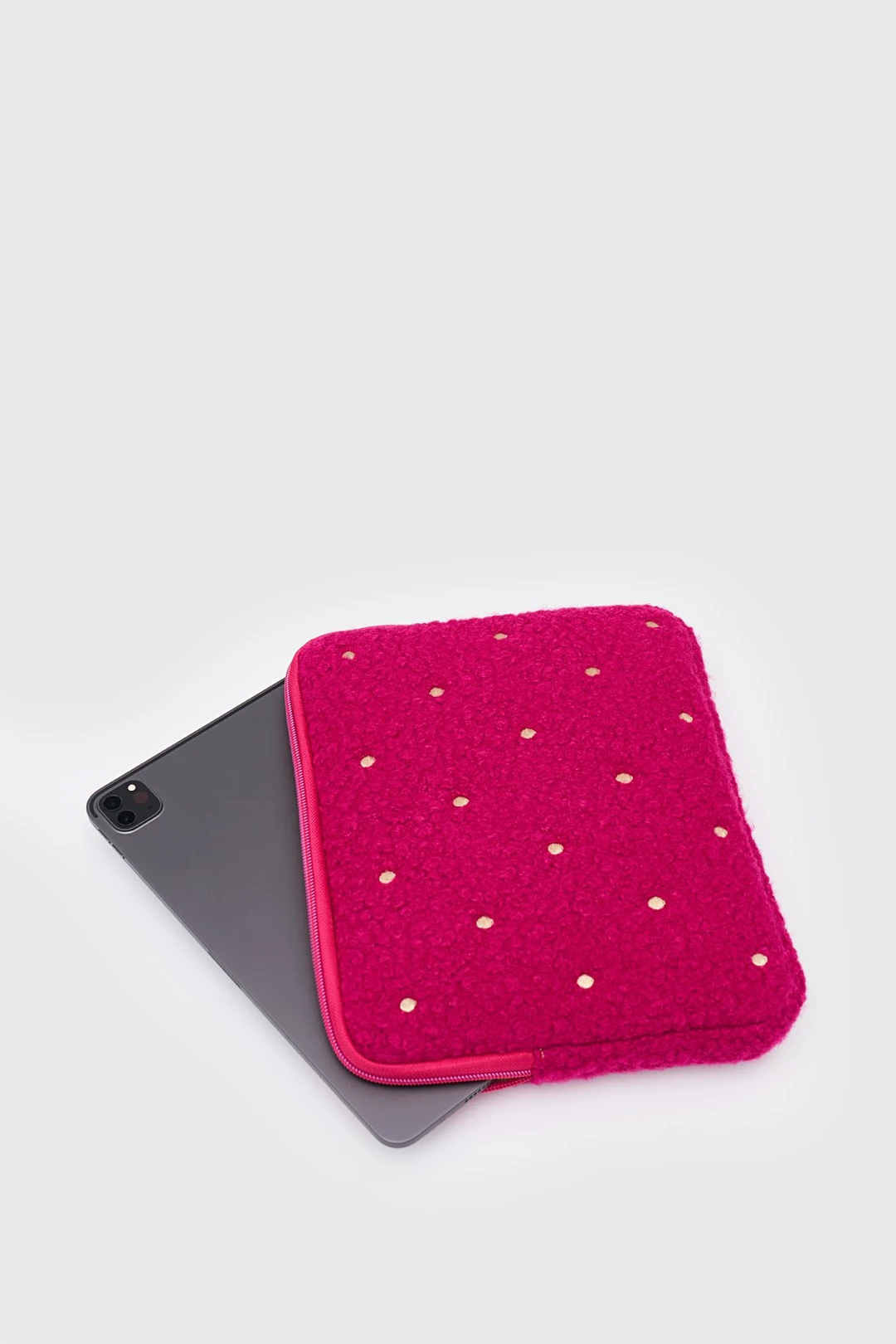 Puantiyeli Tablet Kılıfı 10” & 11” İnç Uyumlu - Fuşya