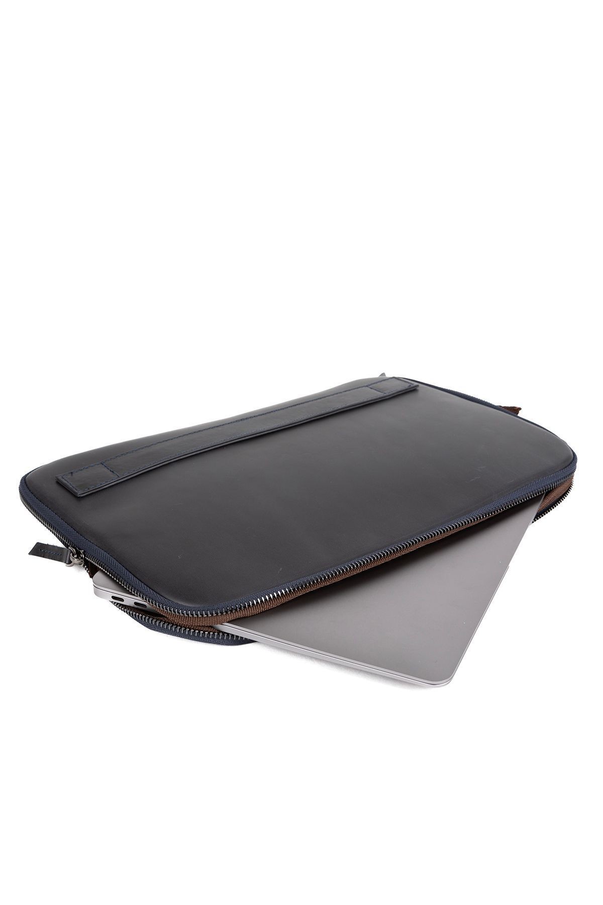 Hakiki Deri mussen 13 & 13.3 Inç Macbook & Laptop Kılıfı - Dr Lacivert
