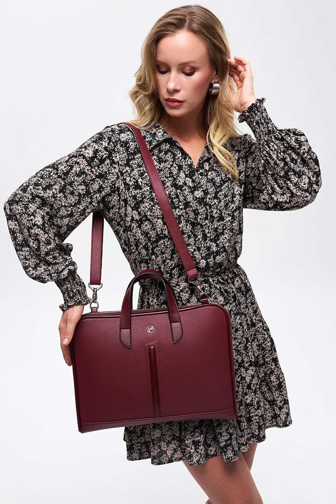 Laptop Evrak Çantası MacBook Air Pro 13 - 14 inç - Bordo