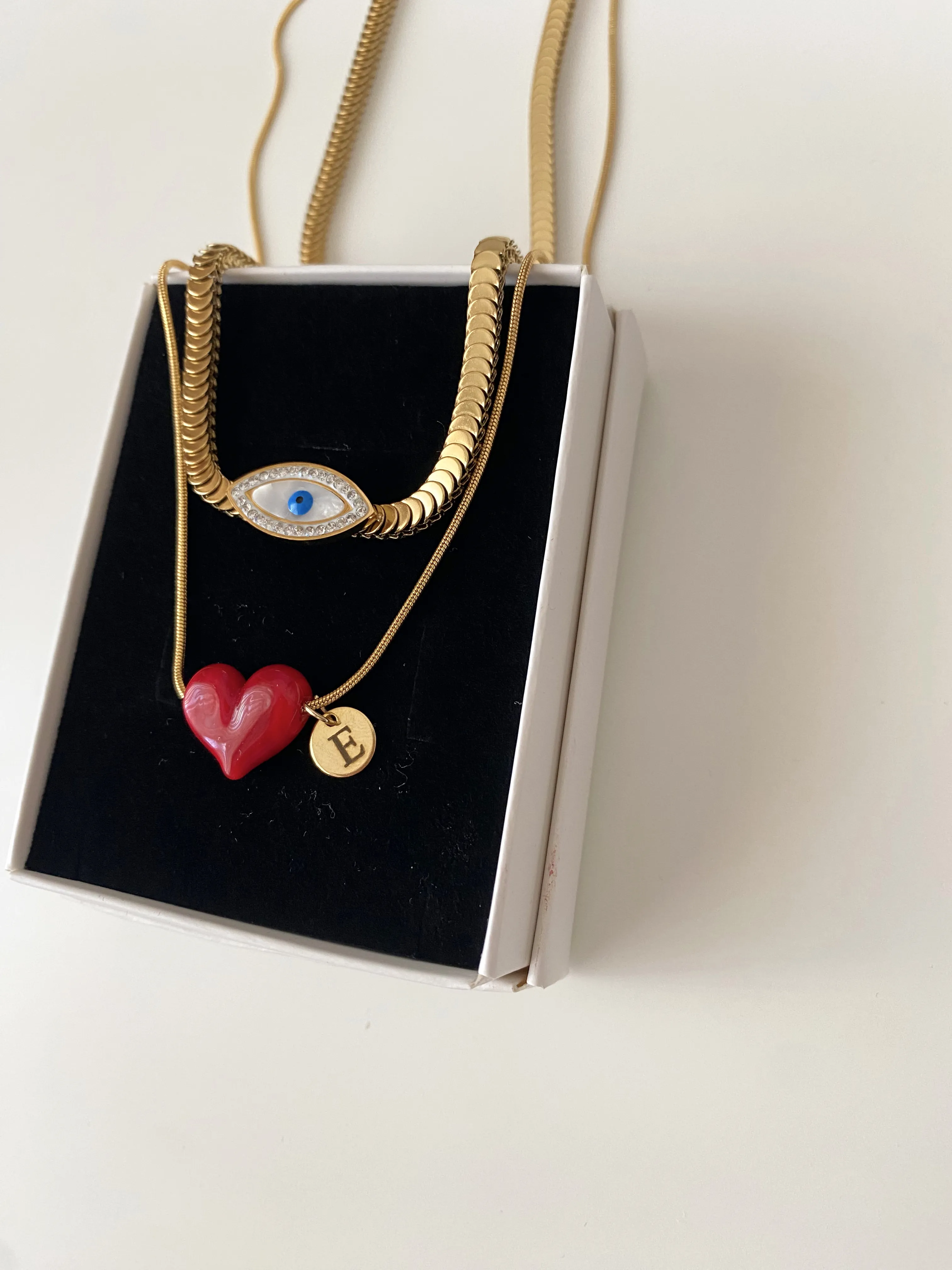 Çelik Göz Kalp Kombini Gold