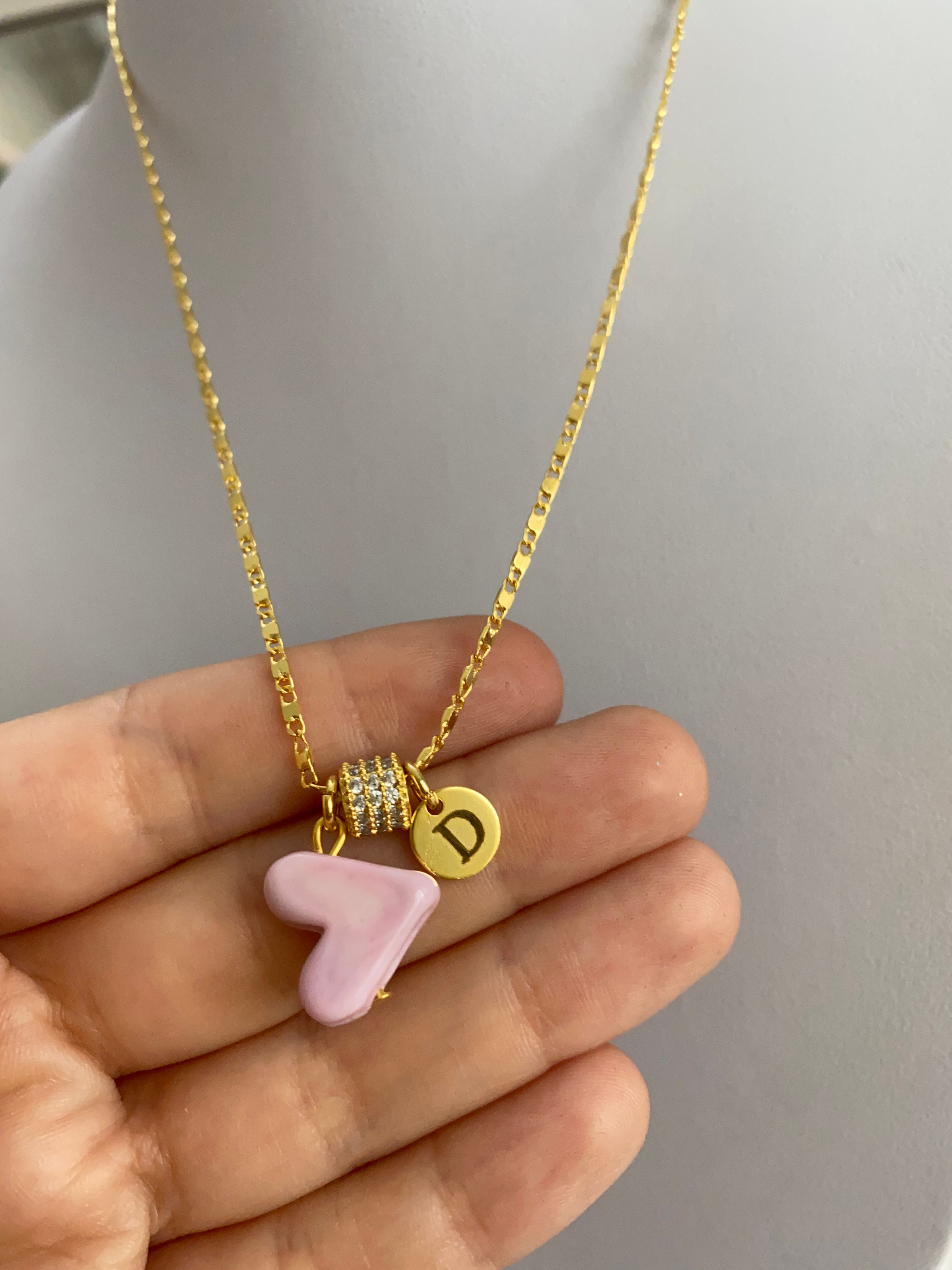 Pembe Elit Charm Kolye