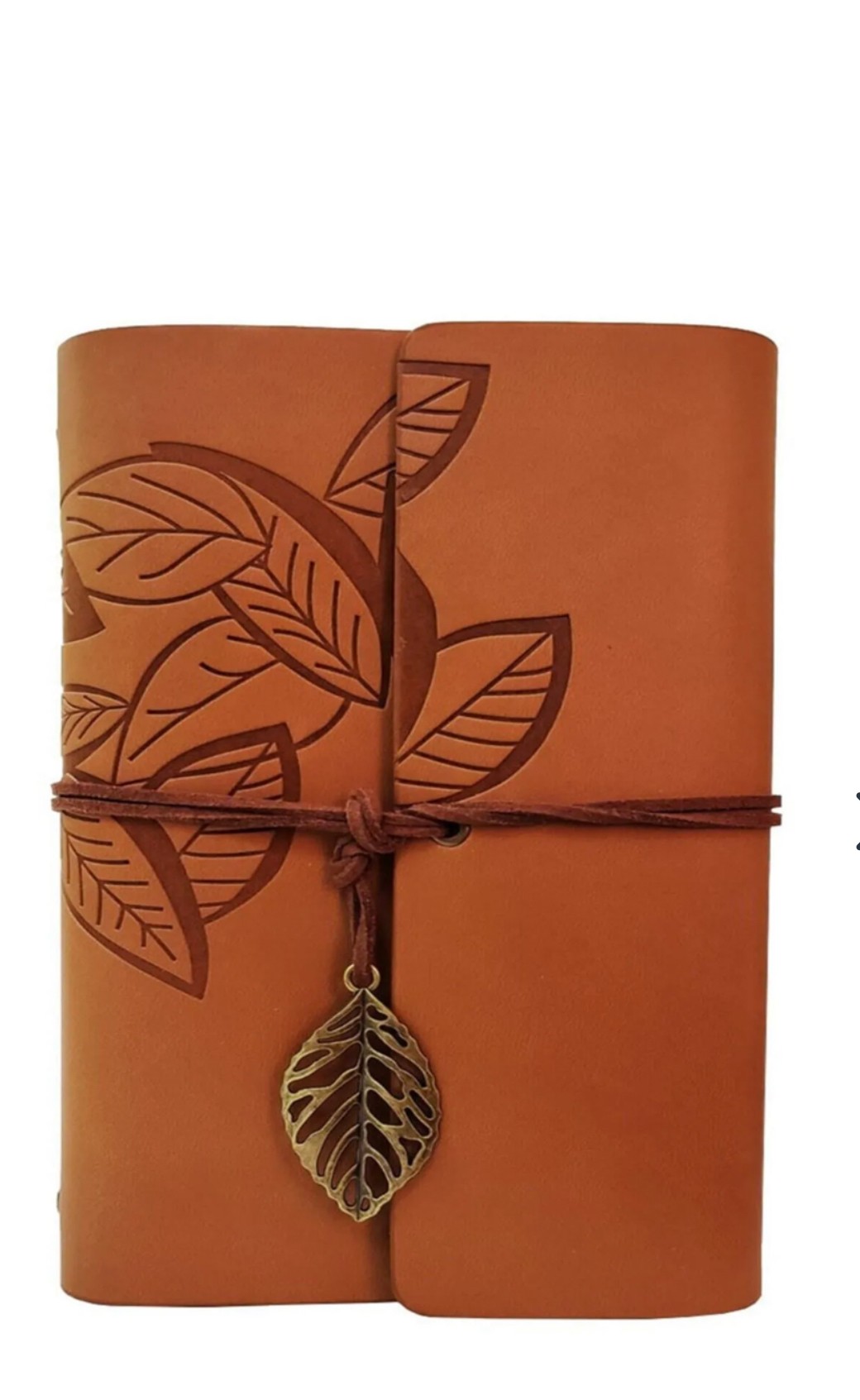 Deri Yaprak Detaylı Defter