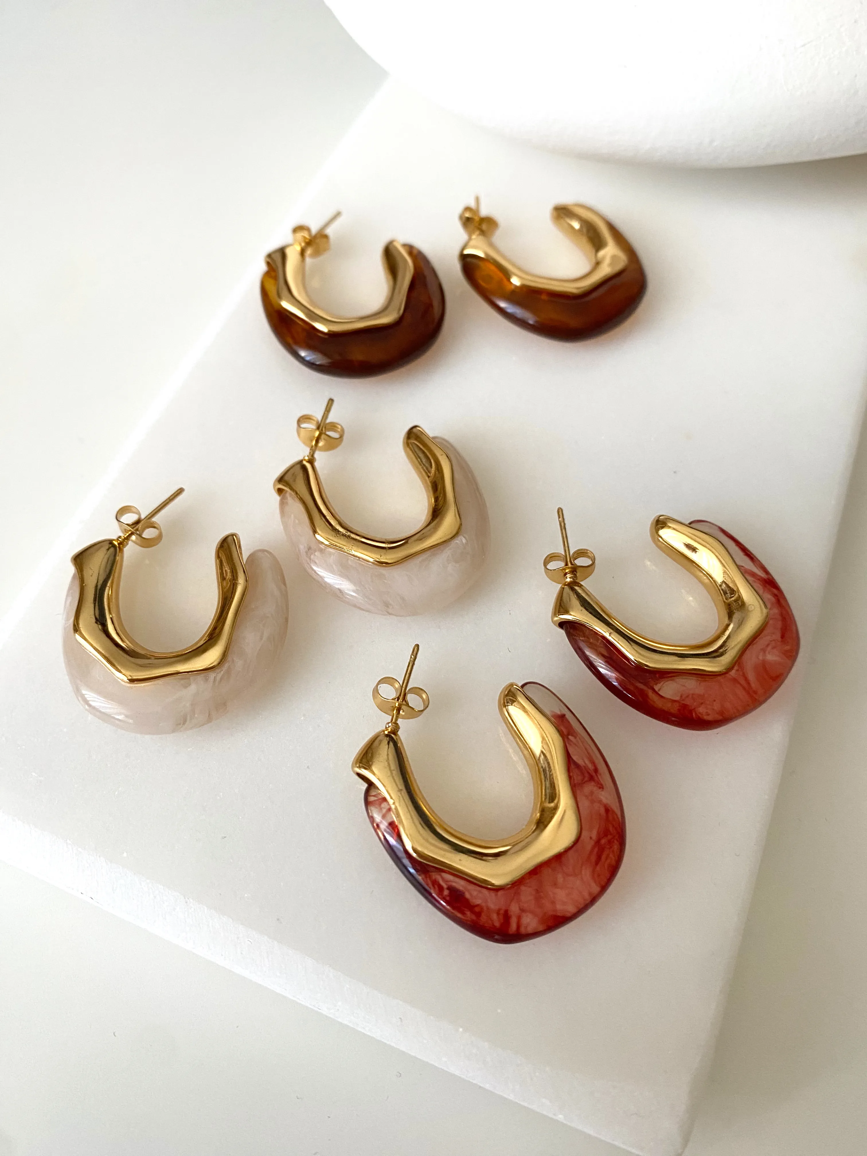 Özel Seri Dalgalı Renk Küpe