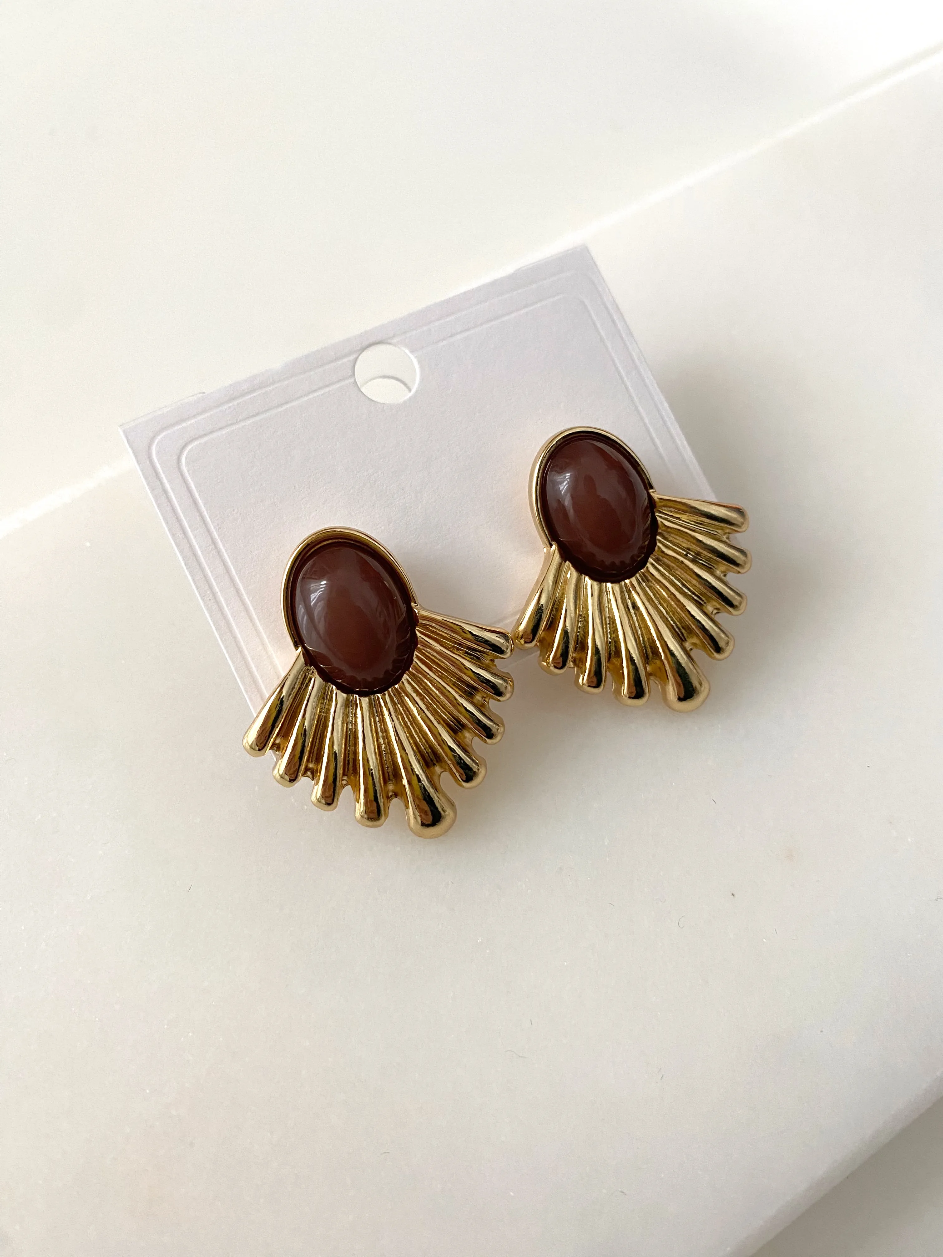 Renk Detay Gold Küpe