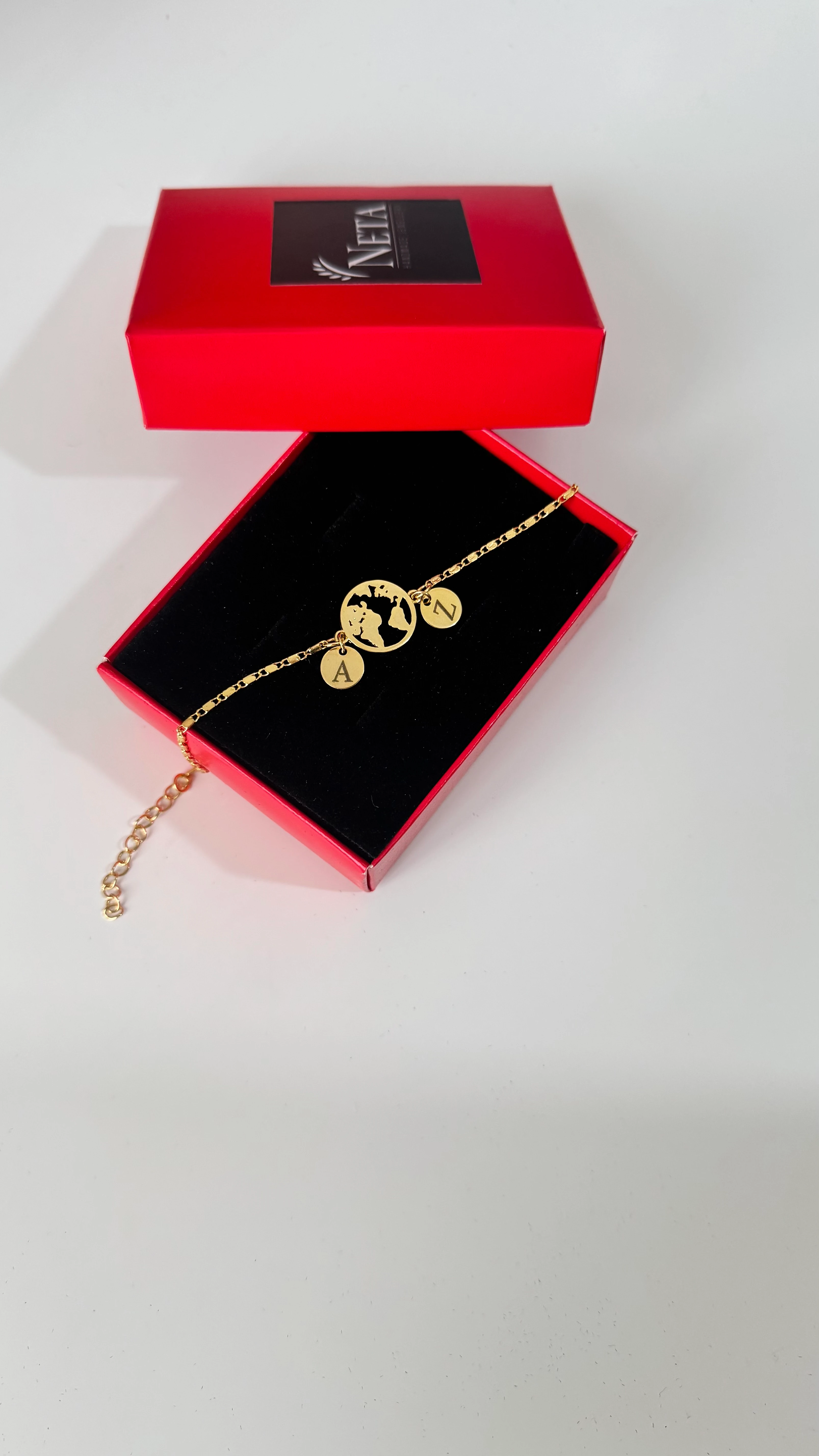 Gold Lazer Kesim Dünya Bileklik