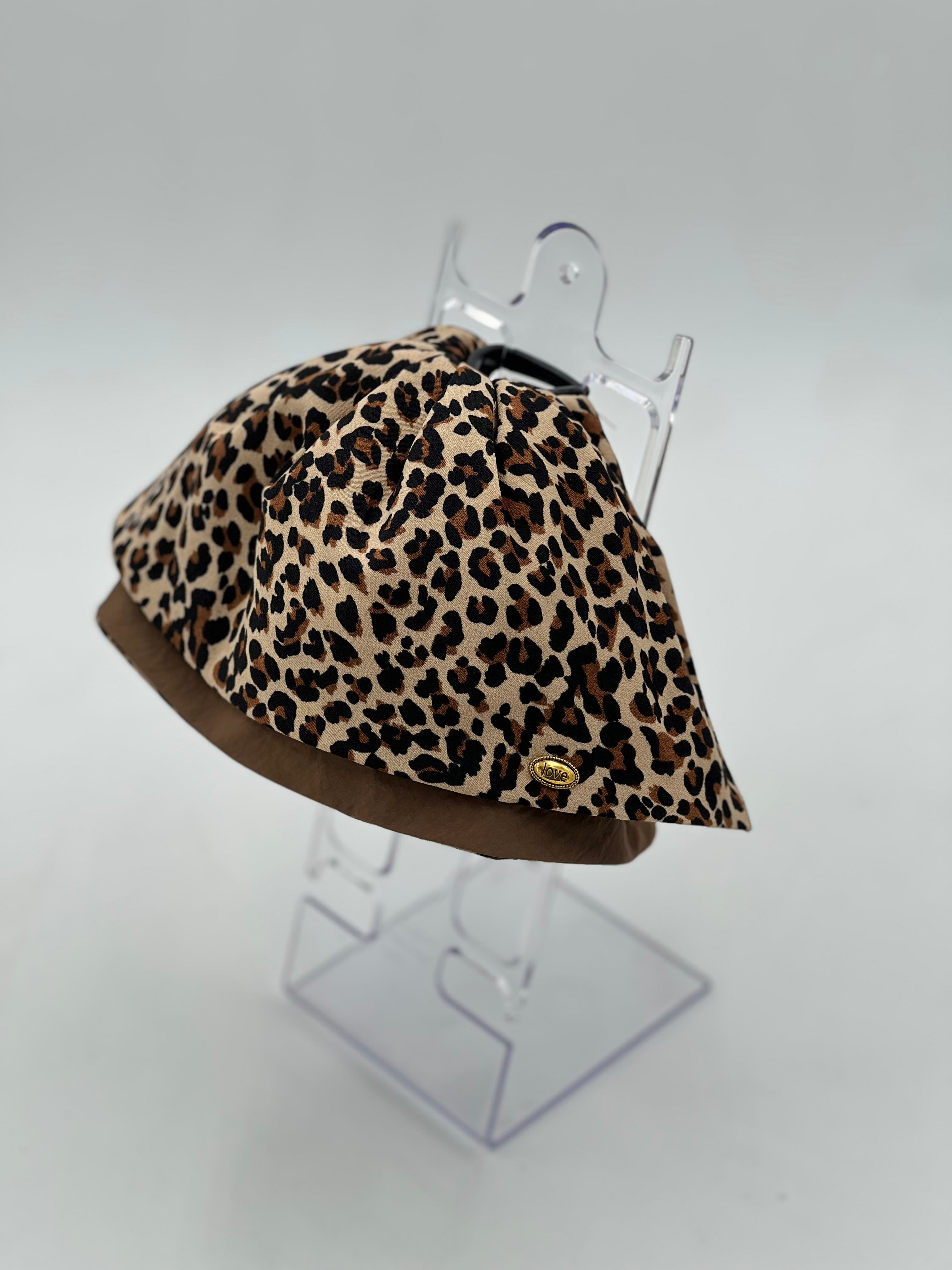 Vintage Leopar Kat Pileli Kıstırmalı Toka