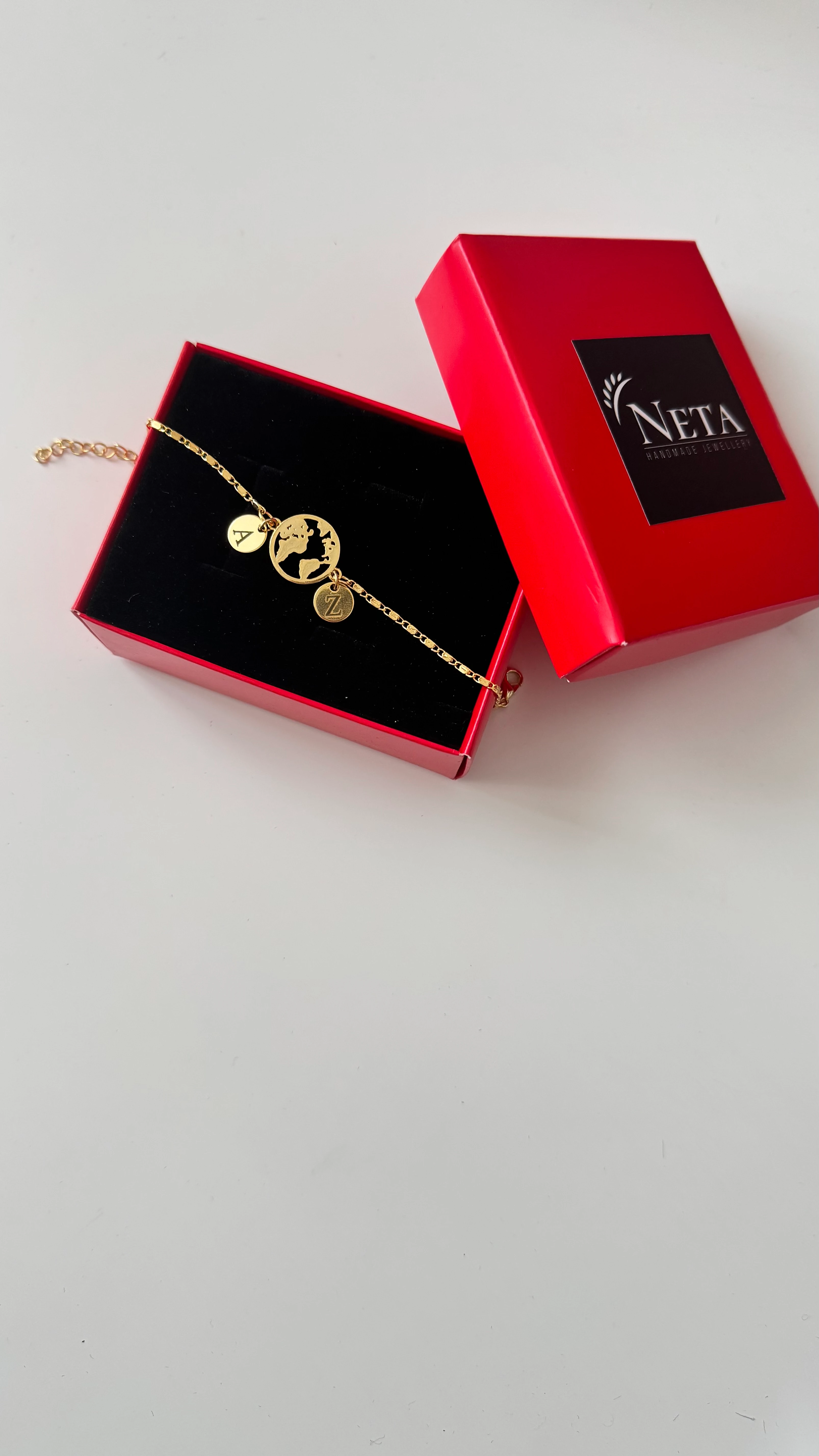 Gold Lazer Kesim Dünya Bileklik