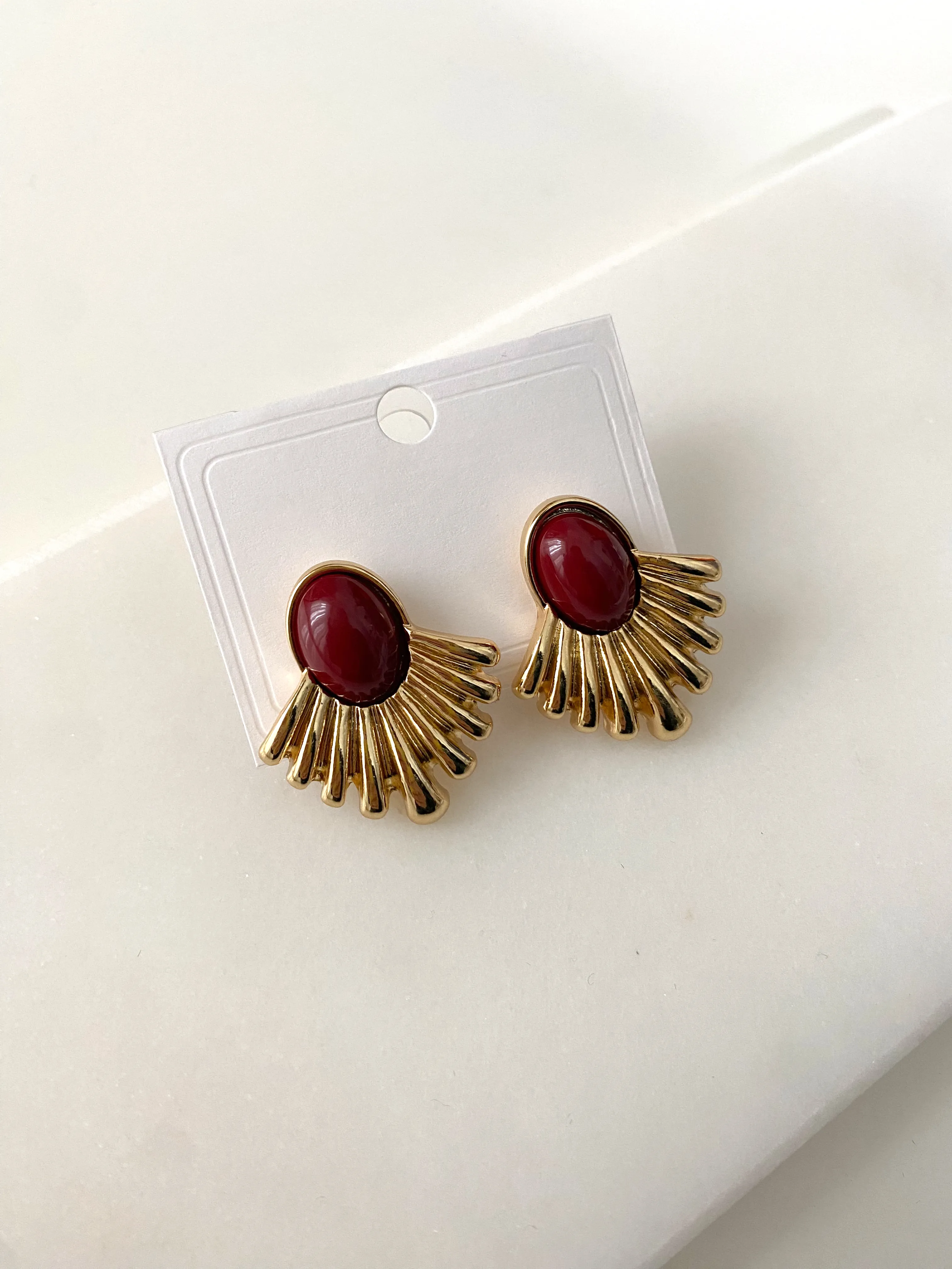 Renk Detay Gold Küpe