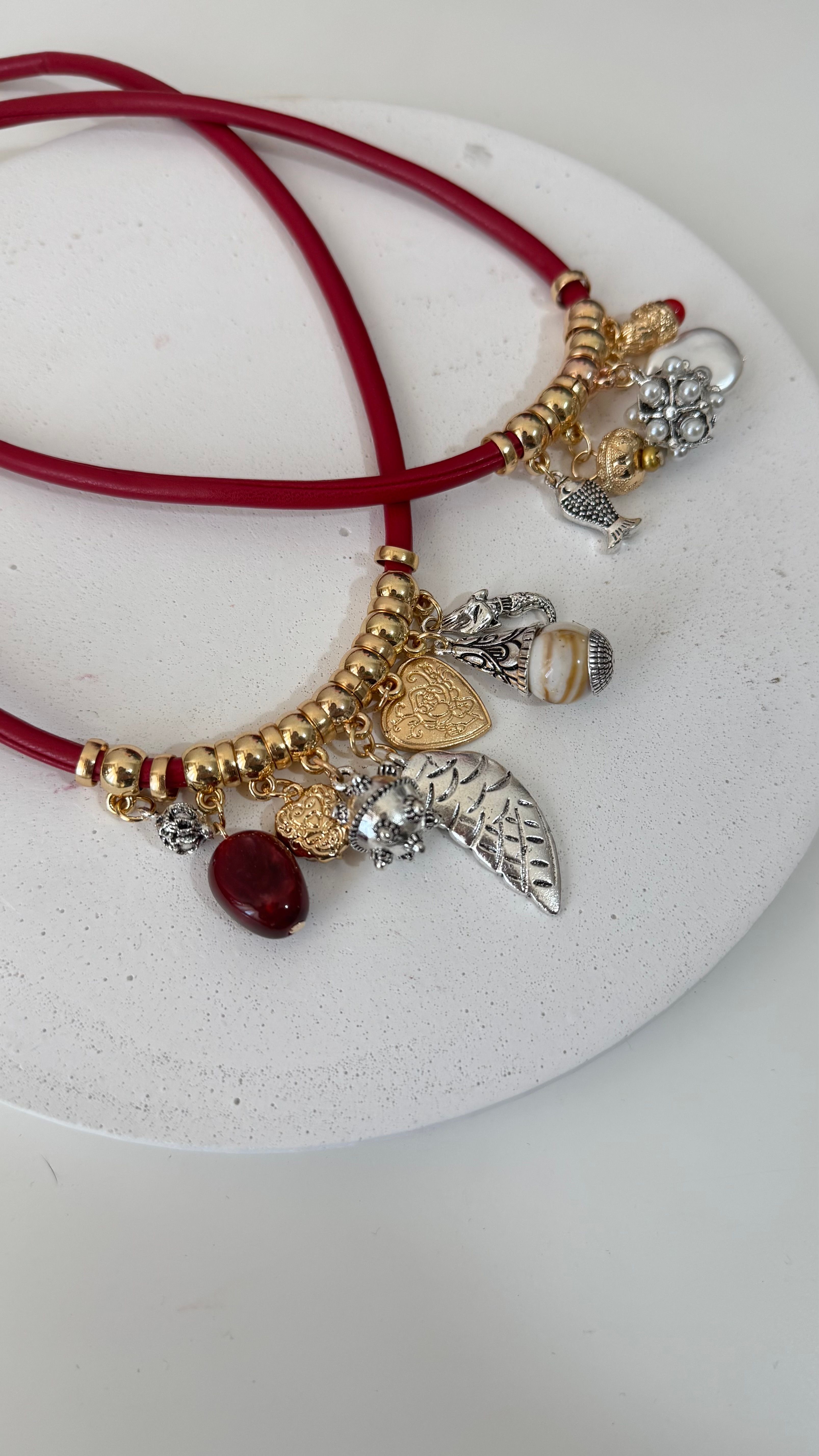 Marka Model 2li Charm Kolye Seti