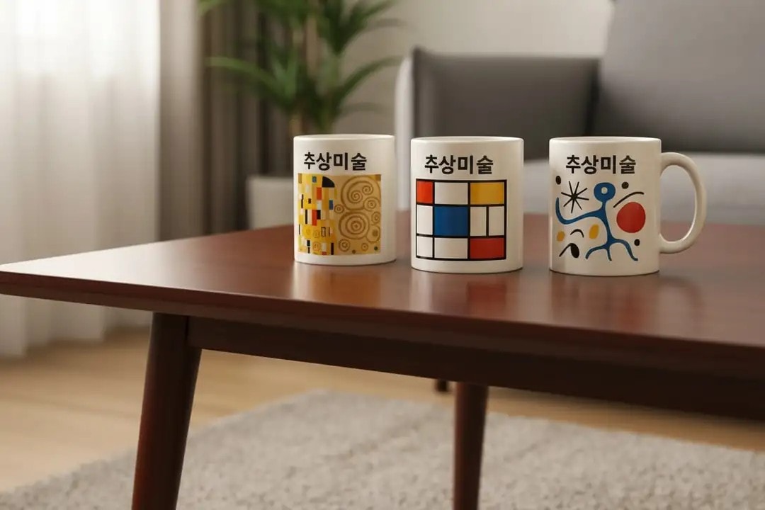 Seuolvie 3'lü Soyut Kupa Bardak Seti