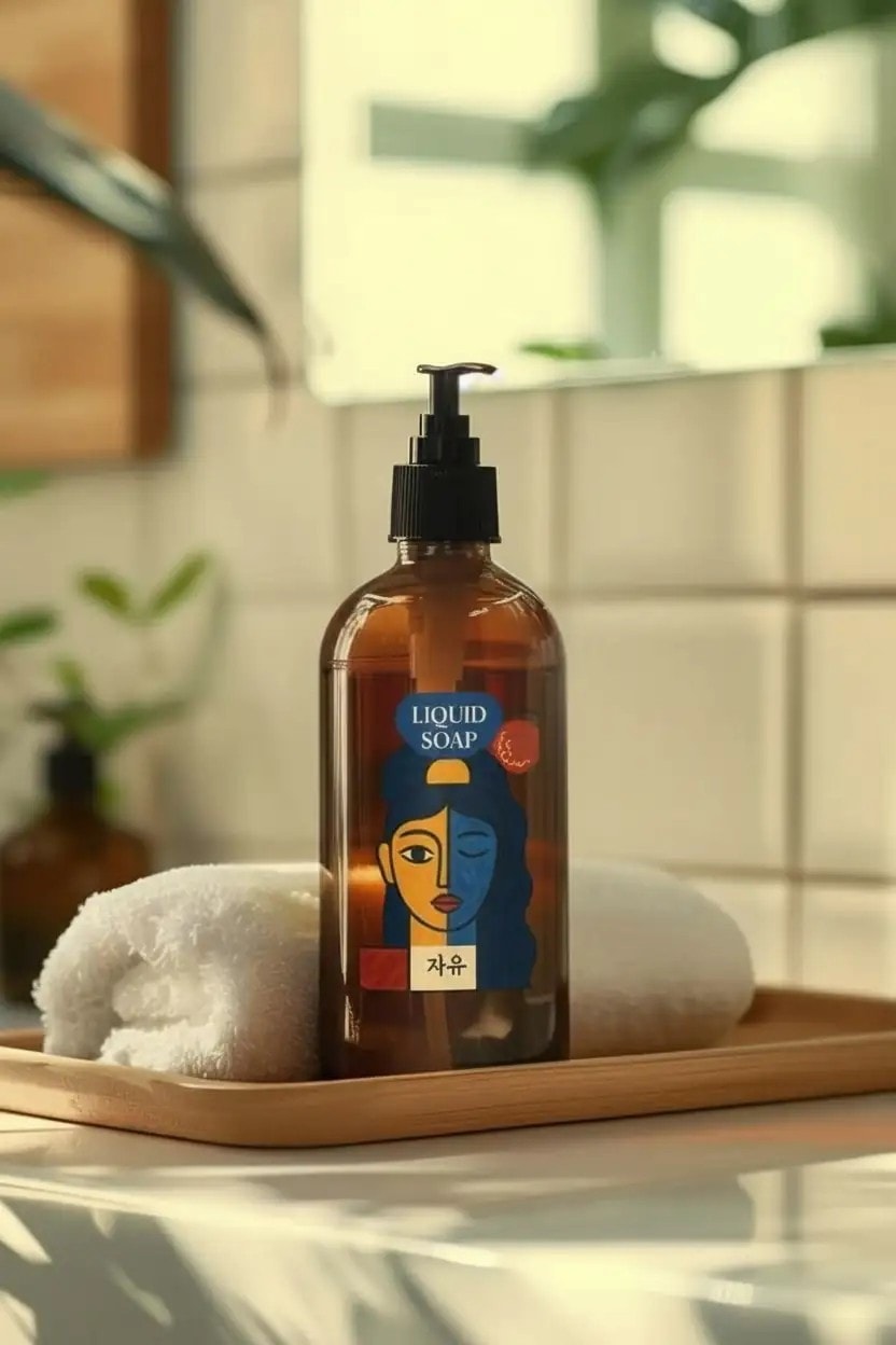 Seuolvie Amber Cam Şişe Sıvı Sabunluk 500 ml 