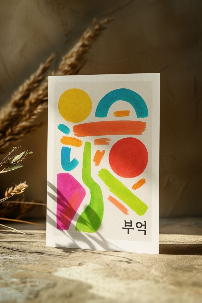 Soyut Koleksiyonu 부엌 – Bueok – SK10 Art Print - Çerçevesiz Poster