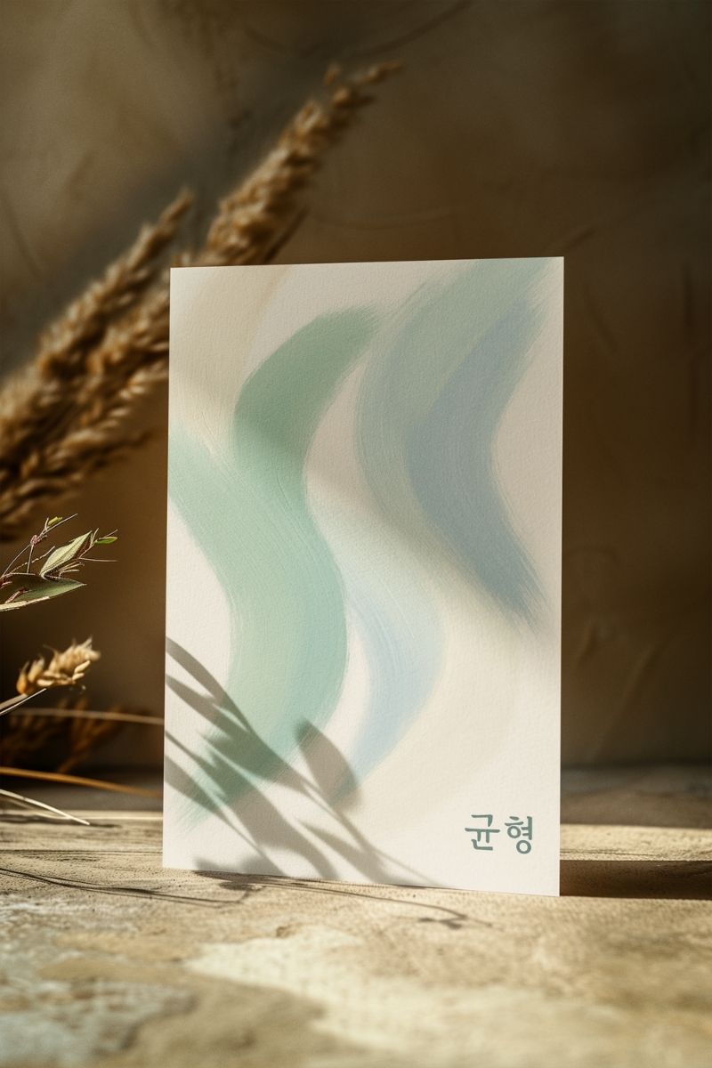 Sakin Sözler Koleksiyonu 균형 (Gyunhyeong) – Denge SS6 Art Print - Çerçevesiz Poster