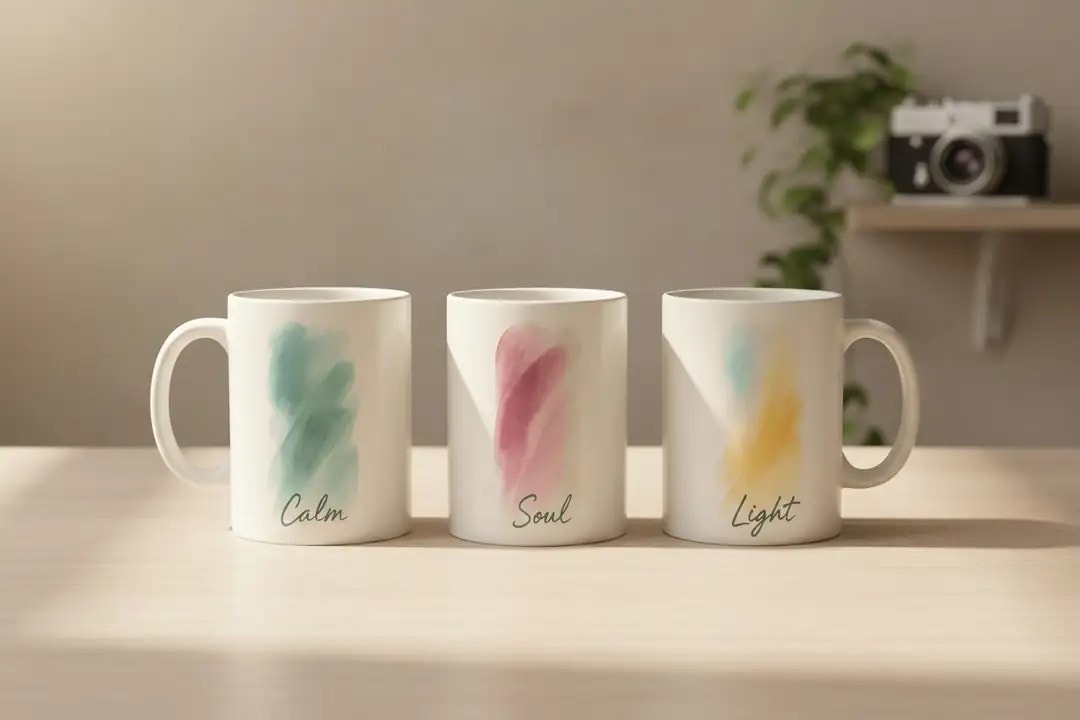 Seuolvie 3'lü Soyut Kupa Bardak Seti