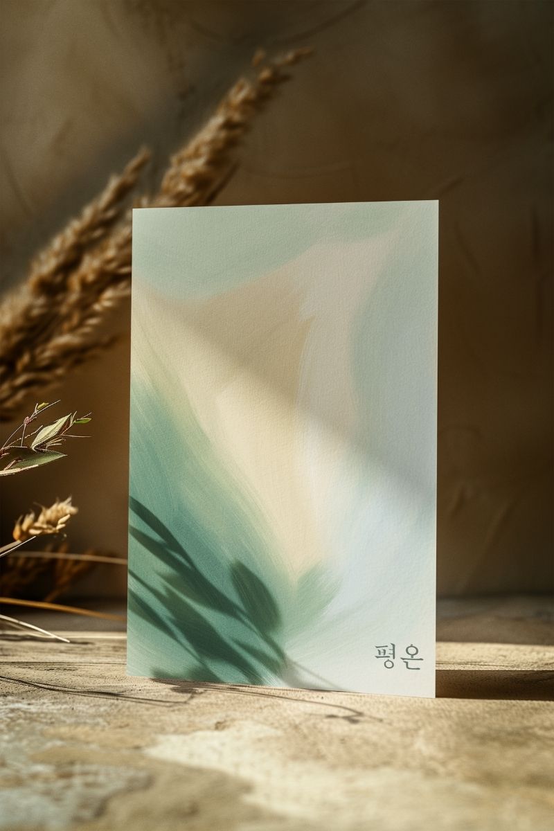 Sakin Sözler Koleksiyonu 평온 (Pyeong-on) – Sükunet SS4 Art Print - Çerçevesiz Poster