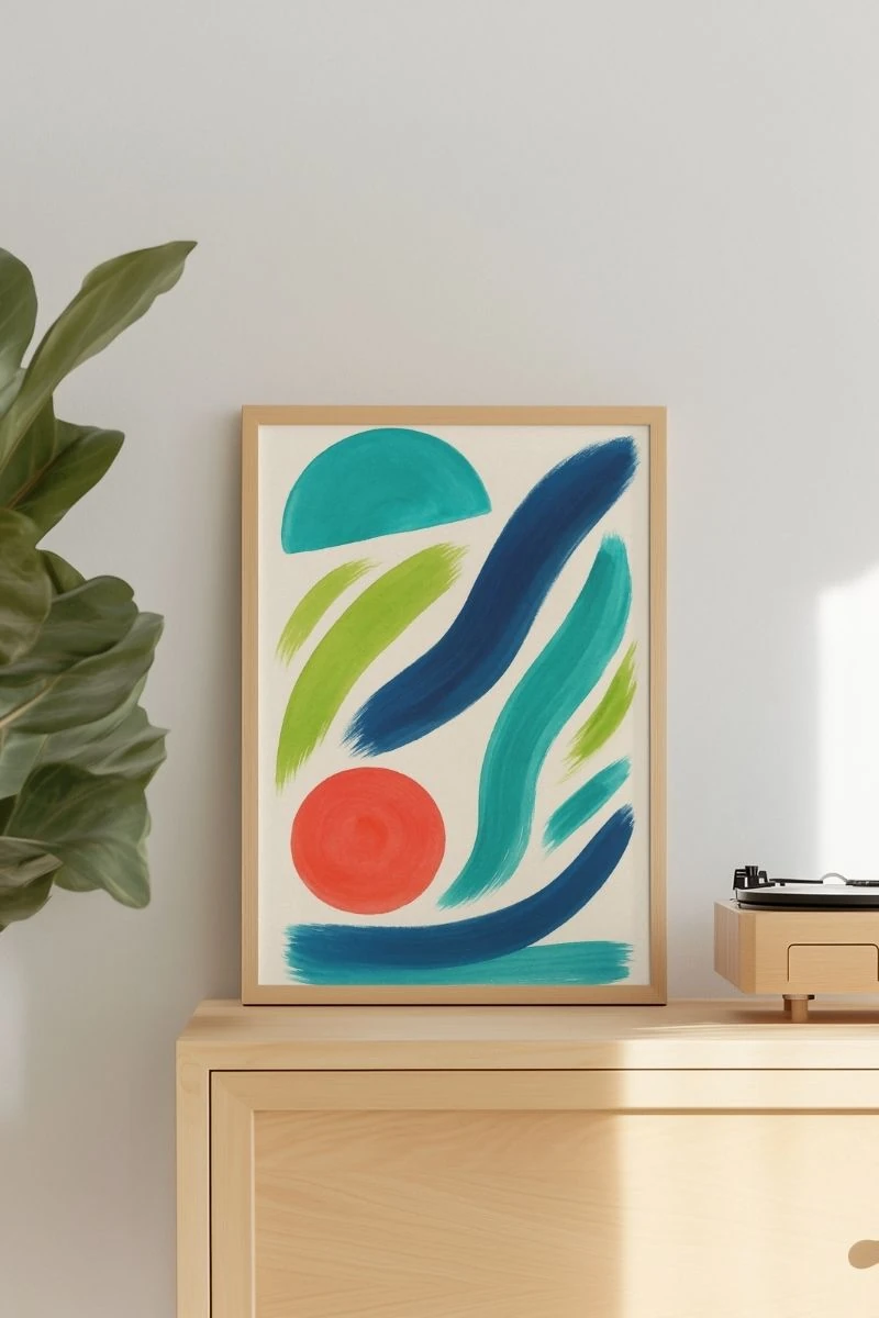 Soyut Koleksiyonu Okyanus Esintisi – Art Print - Poster