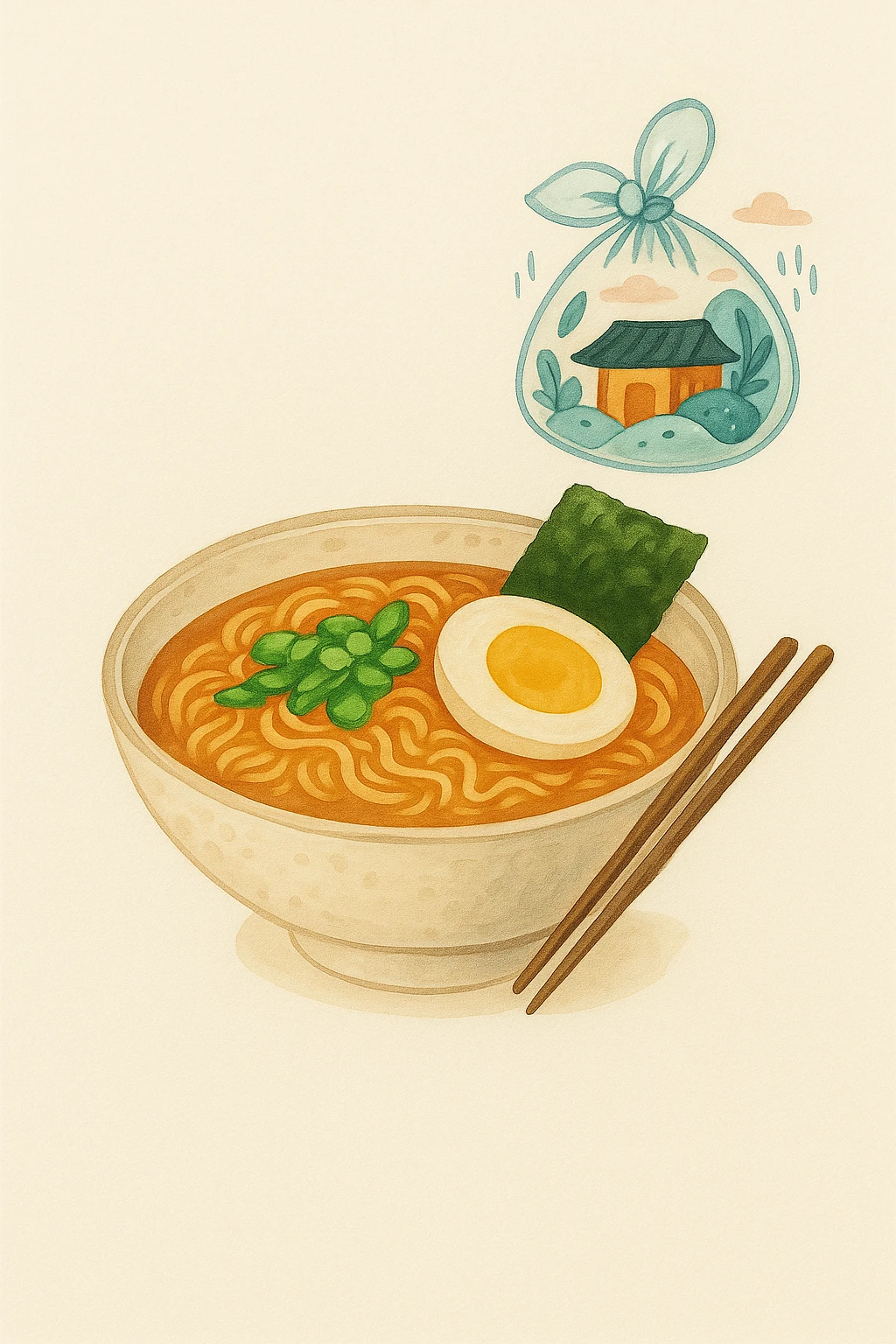 Renkli Anlar Koleksiyonu 라면 – Ramen - Art Print - Poster