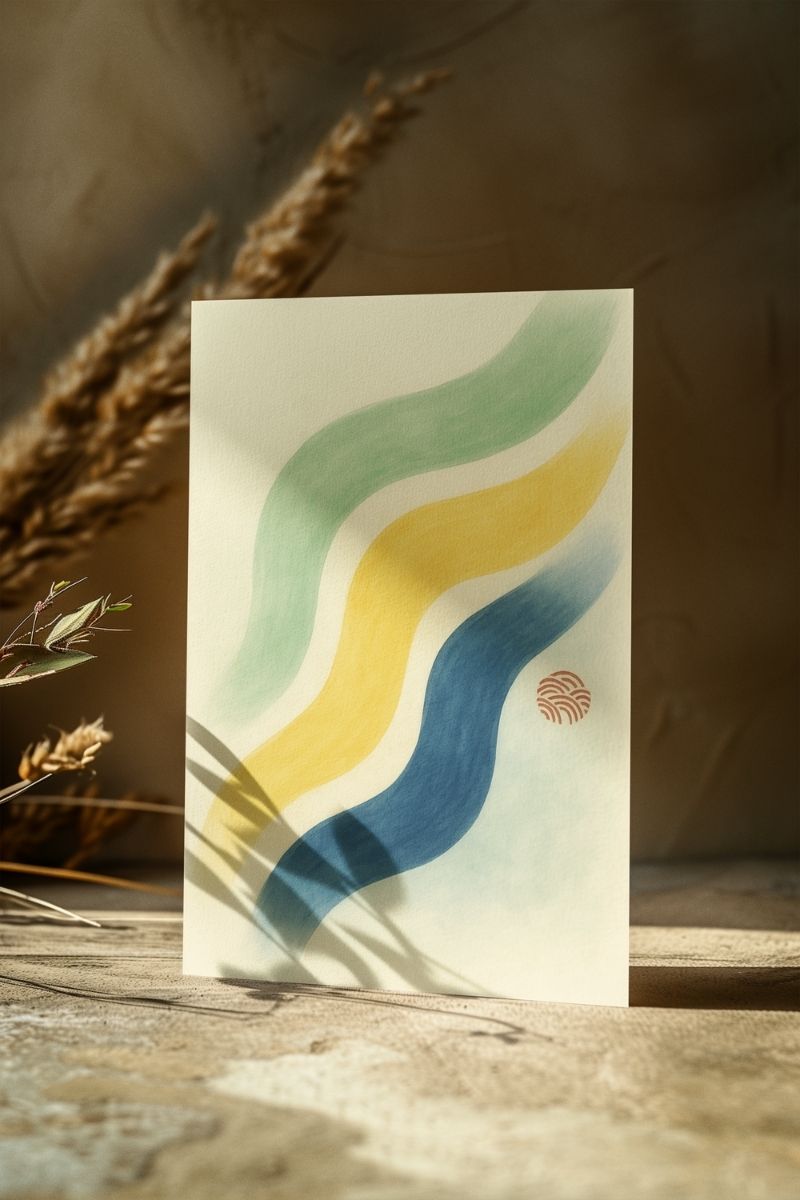 Modern Form Koleksiyonu Flow III – Ritmik Denge SK11 Art Print - Çerçevesiz Poster