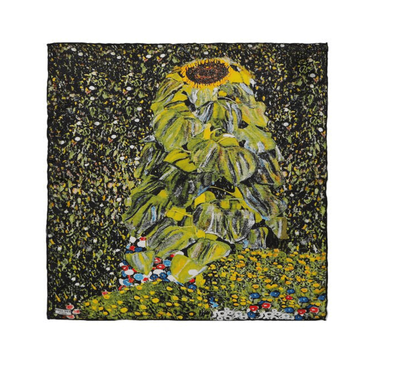 Green Flw Yeşil 55x55 %100 İpek Fular