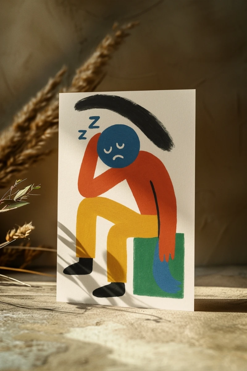 Renkli Anlar Koleksiyonu - Playful Uykusuz - Art Print -  Poster