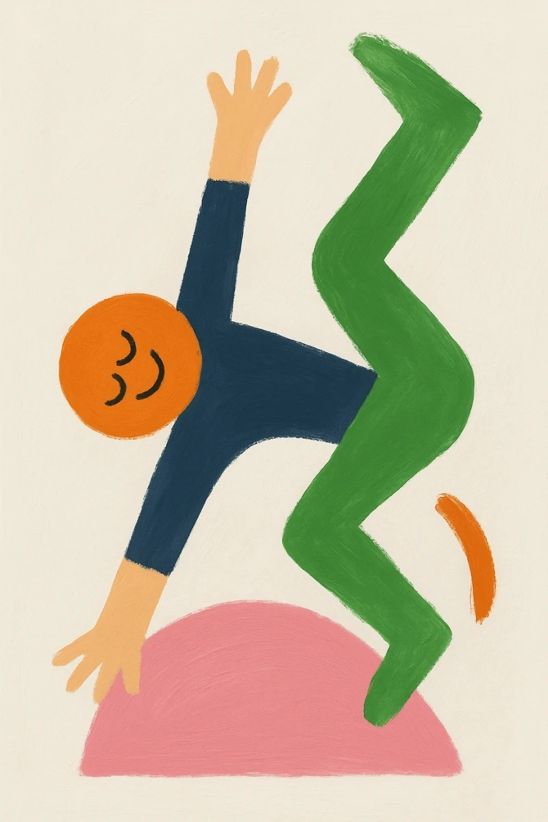 Renkli Anlar Koleksiyonu - Playful Sporcu - Art Print -  Poster