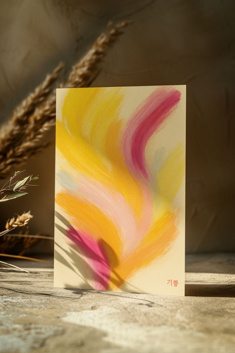 Sakin Sözler Koleksiyonu 기쁨 (Gippeum) – Sevinç – Sükunet SS5 Art Print - Çerçevesiz Poster