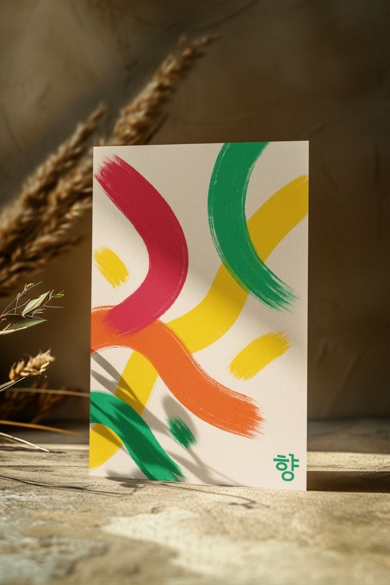 Renkli Anlar Koleksiyonu 조화 (Jo-hwa) – Uyum - RA8 Art Print - Çerçevesiz Poster