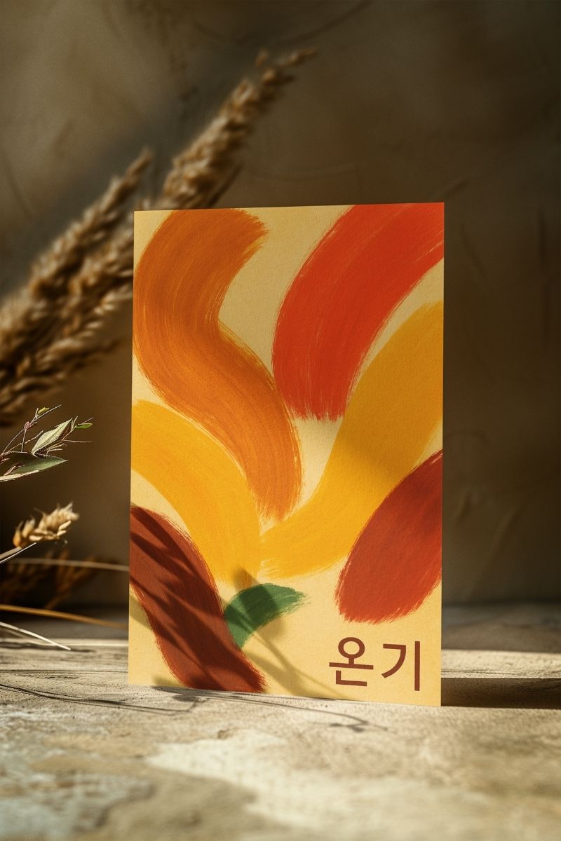 Renkli Anlar Koleksiyonu 온기 (On-gi) - RA6 Art Print - Çerçevesiz Poster