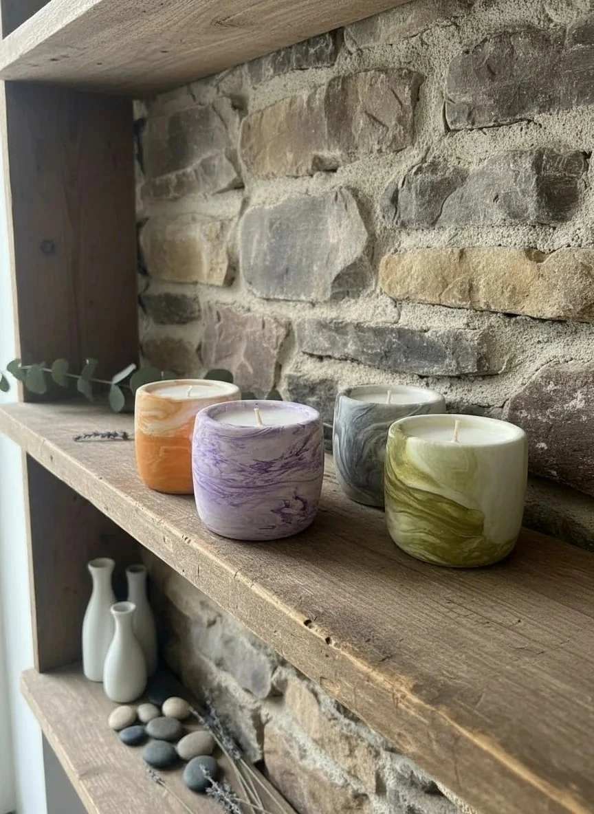 Seuolvie Handmade Vanilya-Tarçın Beton Mum