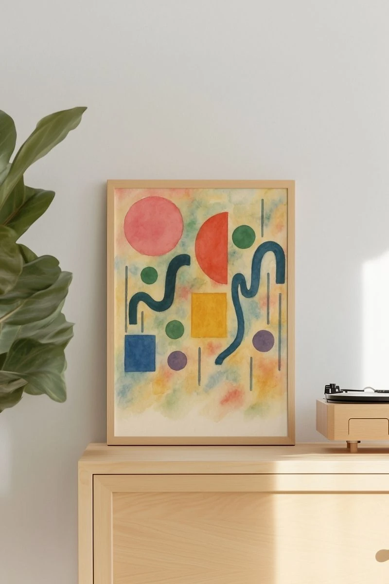 Renkli Anlar Koleksiyonu Düşünsel Renkler – 생각의 색 - Art Print - Poster