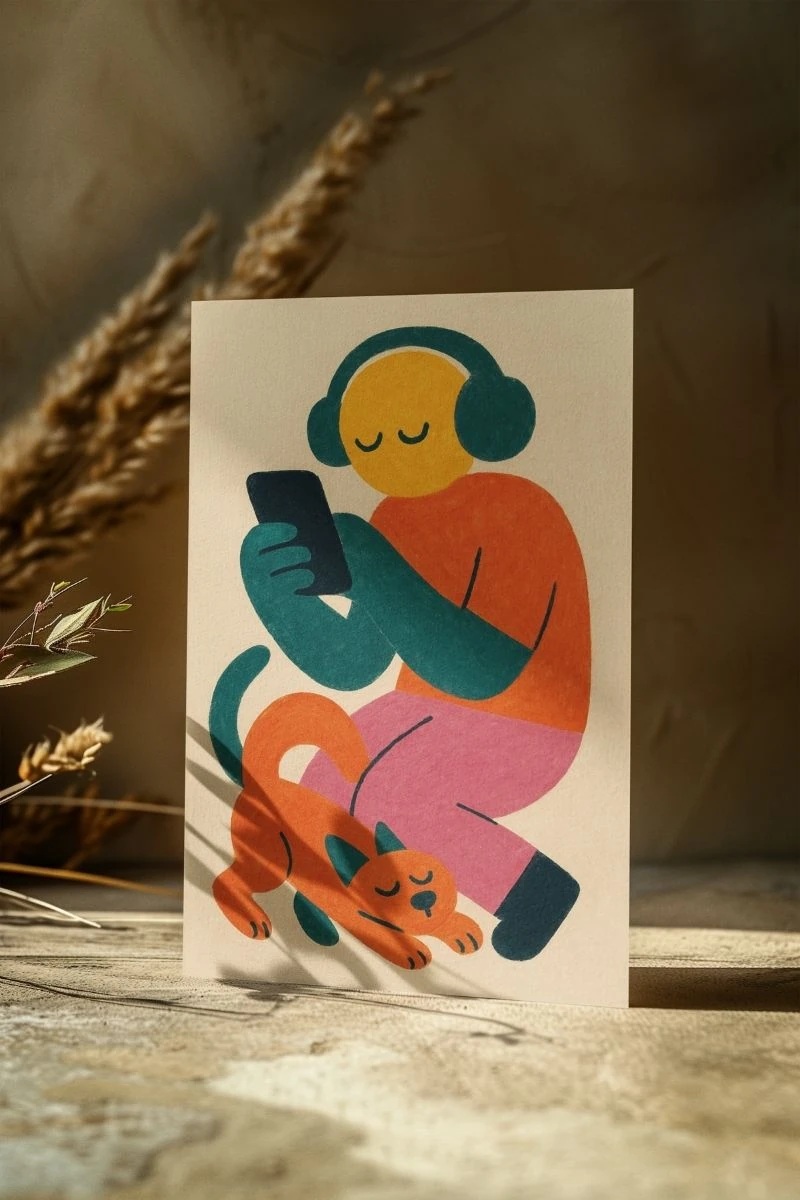 Renkli Anlar Koleksiyonu - Playful Ritim - Art Print -  Poster