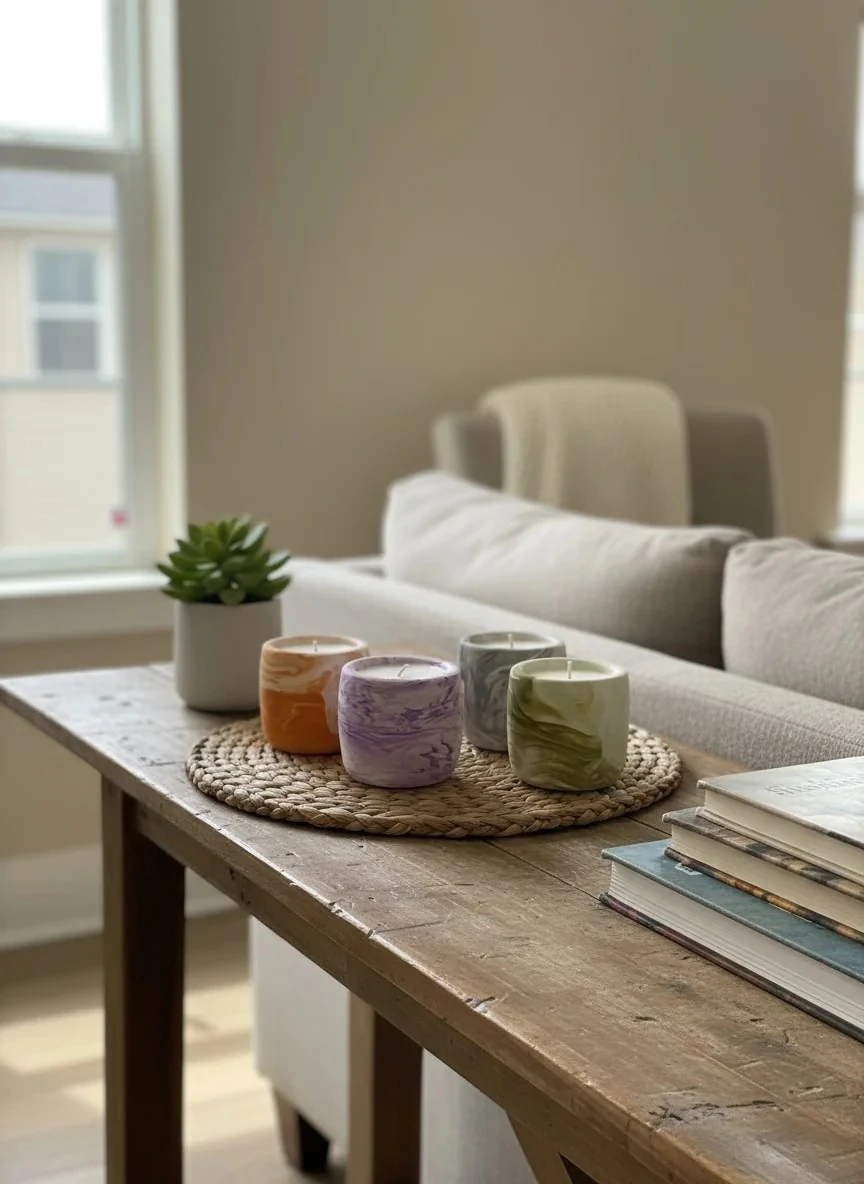 Seuolvie Handmade Sandal Ağacı Beton Mum